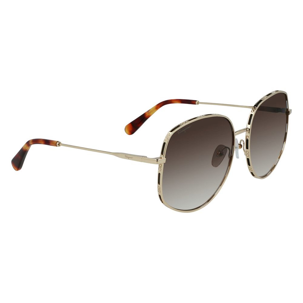 Salvatore Ferragamo – Sonnenbrille aus goldenem Metall