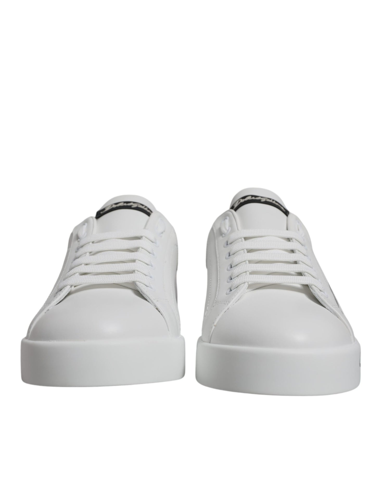 Dolce & Gabbana – Portofino-Sneaker mit Logo in Weiß und Schwarz