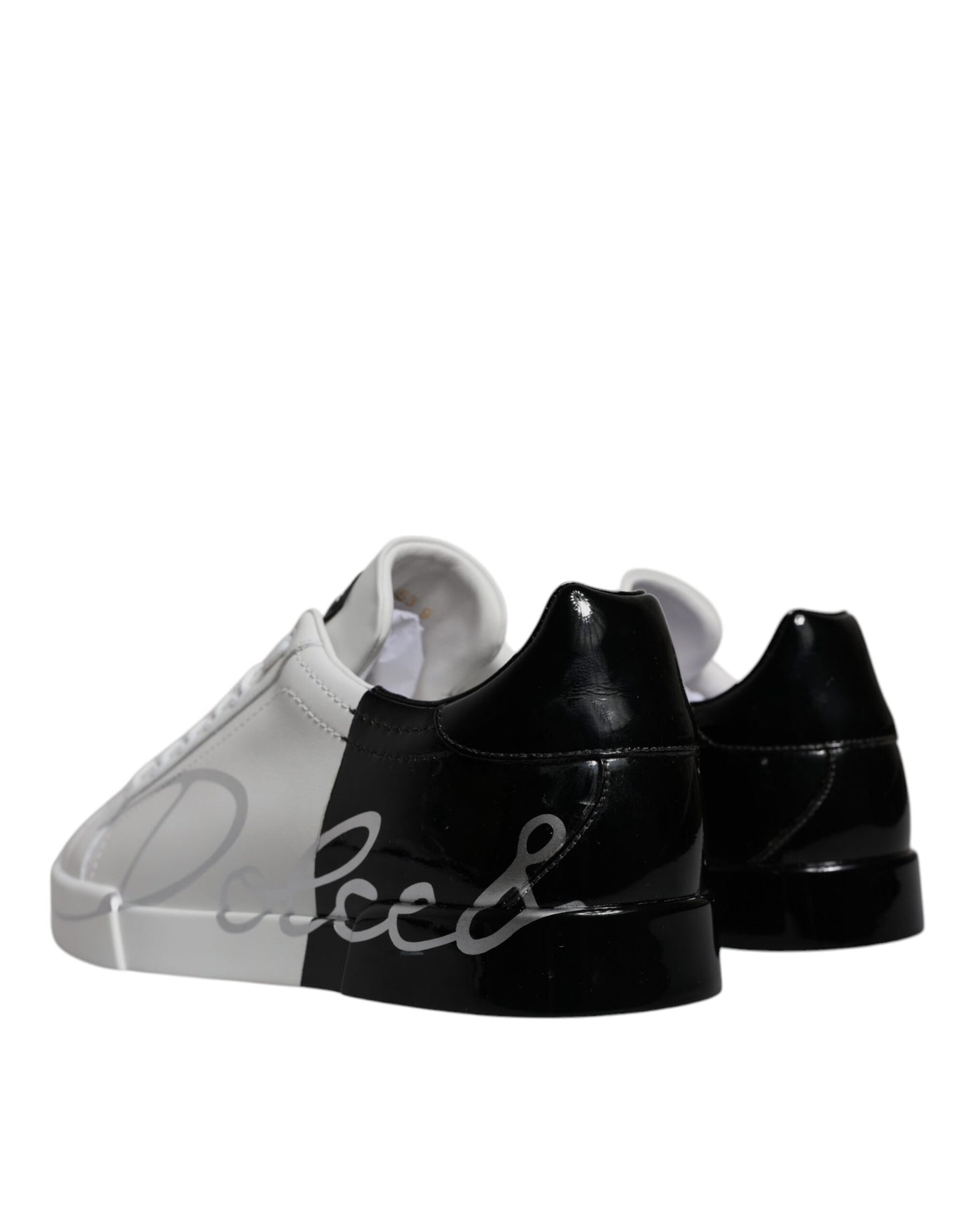 Dolce & Gabbana – Portofino-Sneaker mit Logo in Weiß und Schwarz