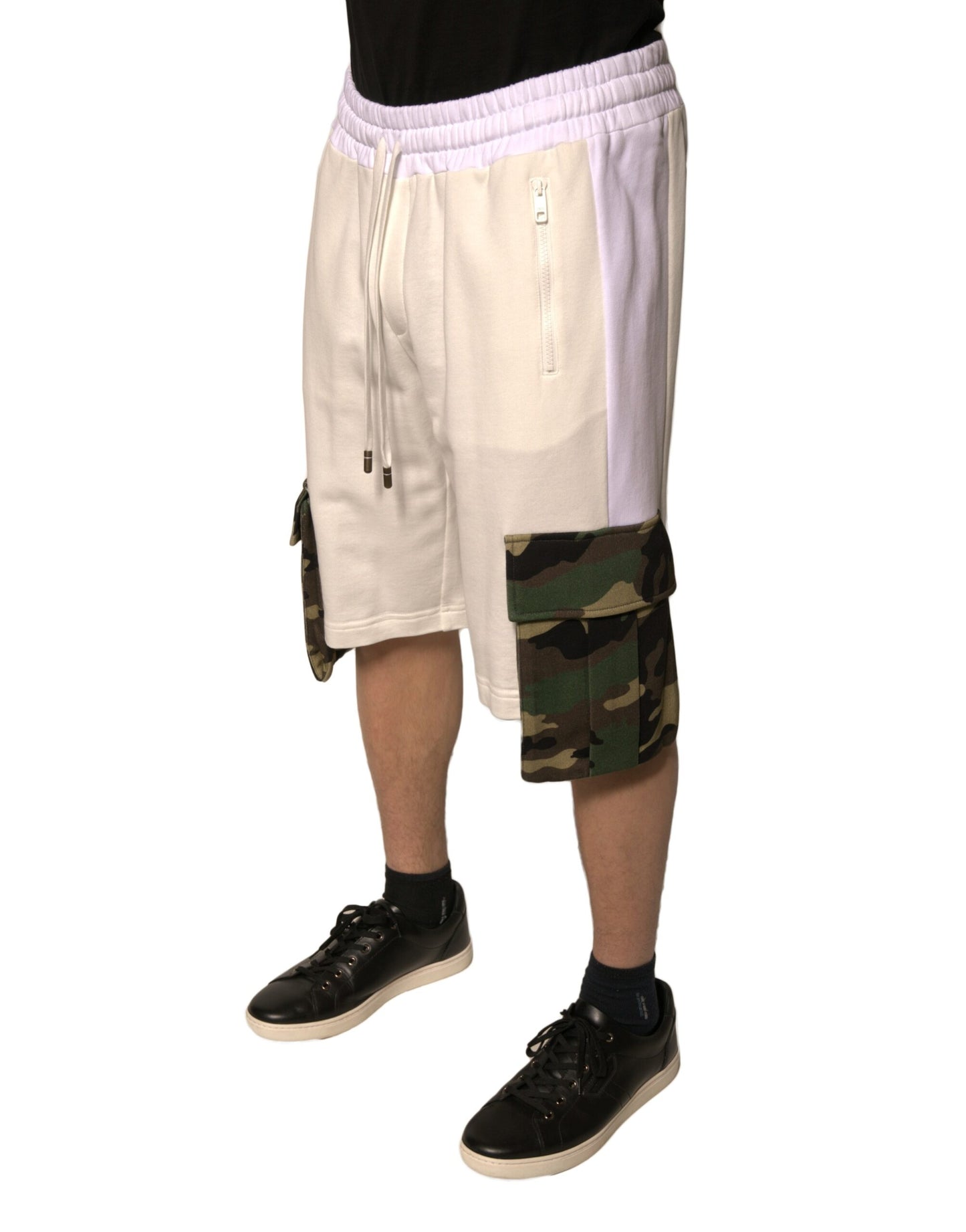 Dolce & Gabbana Beige Baumwolle Herren Casual Cargo Bermuda Shorts