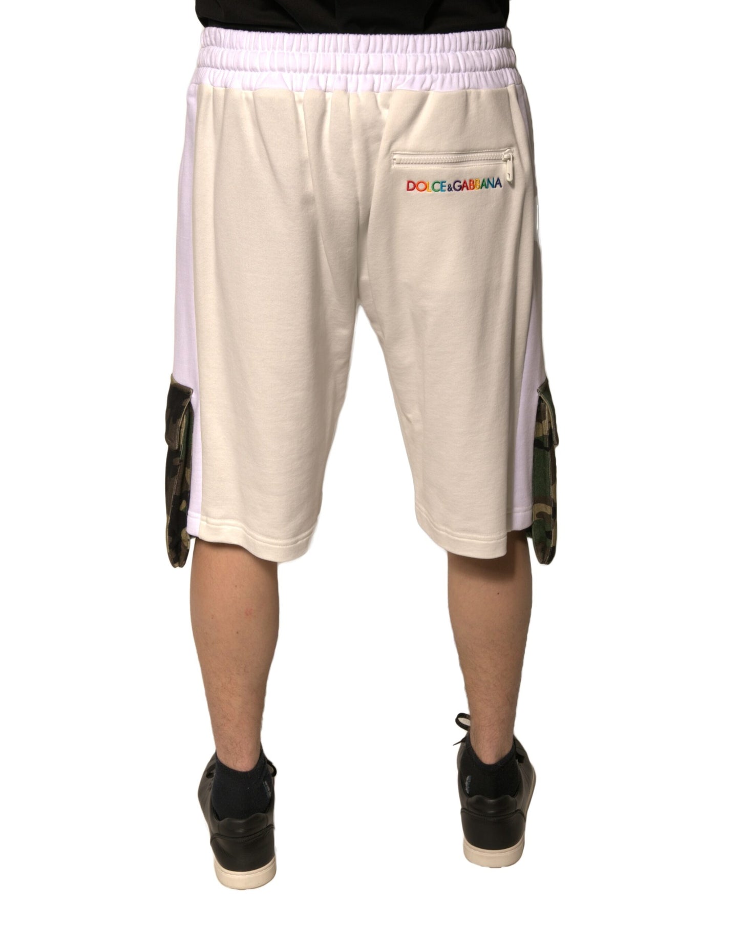 Dolce & Gabbana Beige Baumwolle Herren Casual Cargo Bermuda Shorts