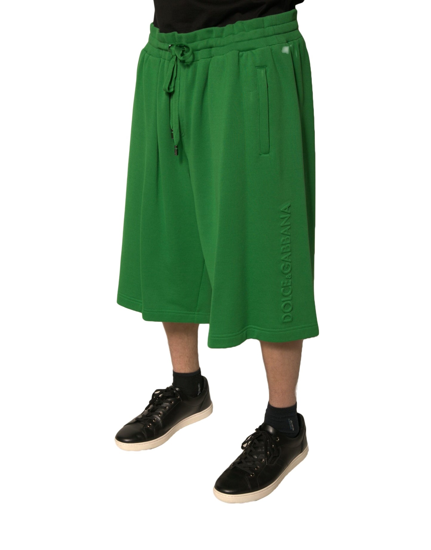 Dolce & Gabbana – Grüne Bermudashorts aus Baumwollmischung für Herren