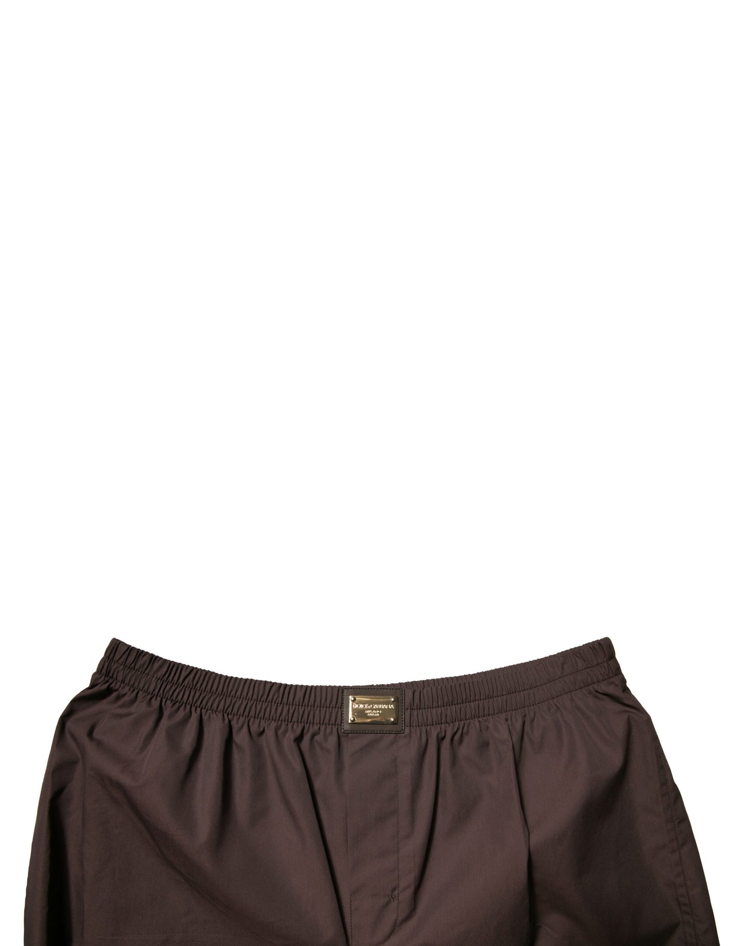 Dolce & Gabbana Herren-Shorts mit mittlerer Taille, braune Baumwollmischung