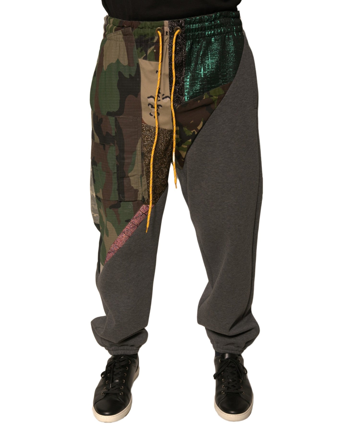 Dolce & Gabbana – Jogginghose aus Baumwolle mit mehrfarbigem Patchwork