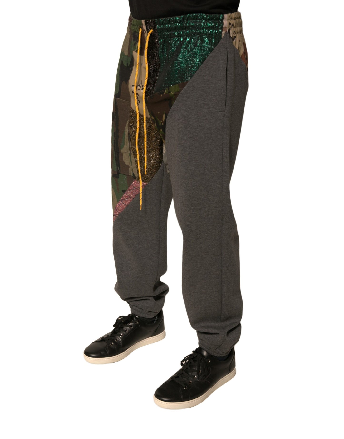 Dolce & Gabbana – Jogginghose aus Baumwolle mit mehrfarbigem Patchwork
