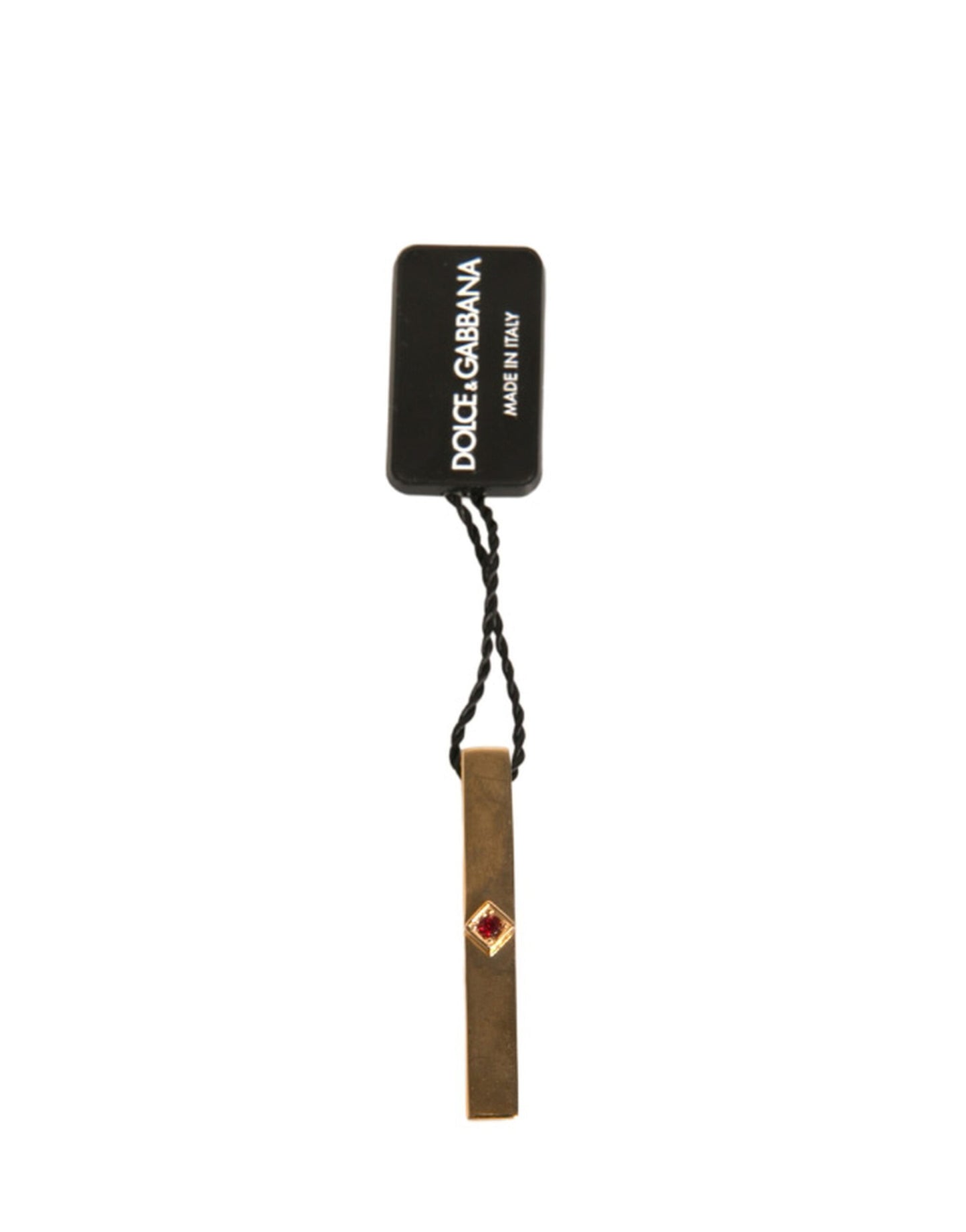 Dolce & Gabbana Krawattenklammer aus goldfarbenem Messing mit Kristallen