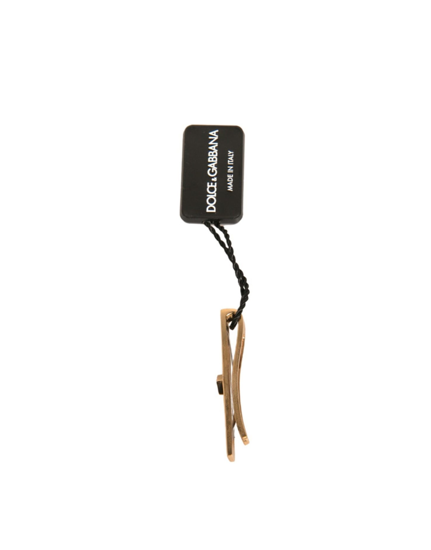 Dolce & Gabbana Krawattenklammer aus goldfarbenem Messing mit Kristallen