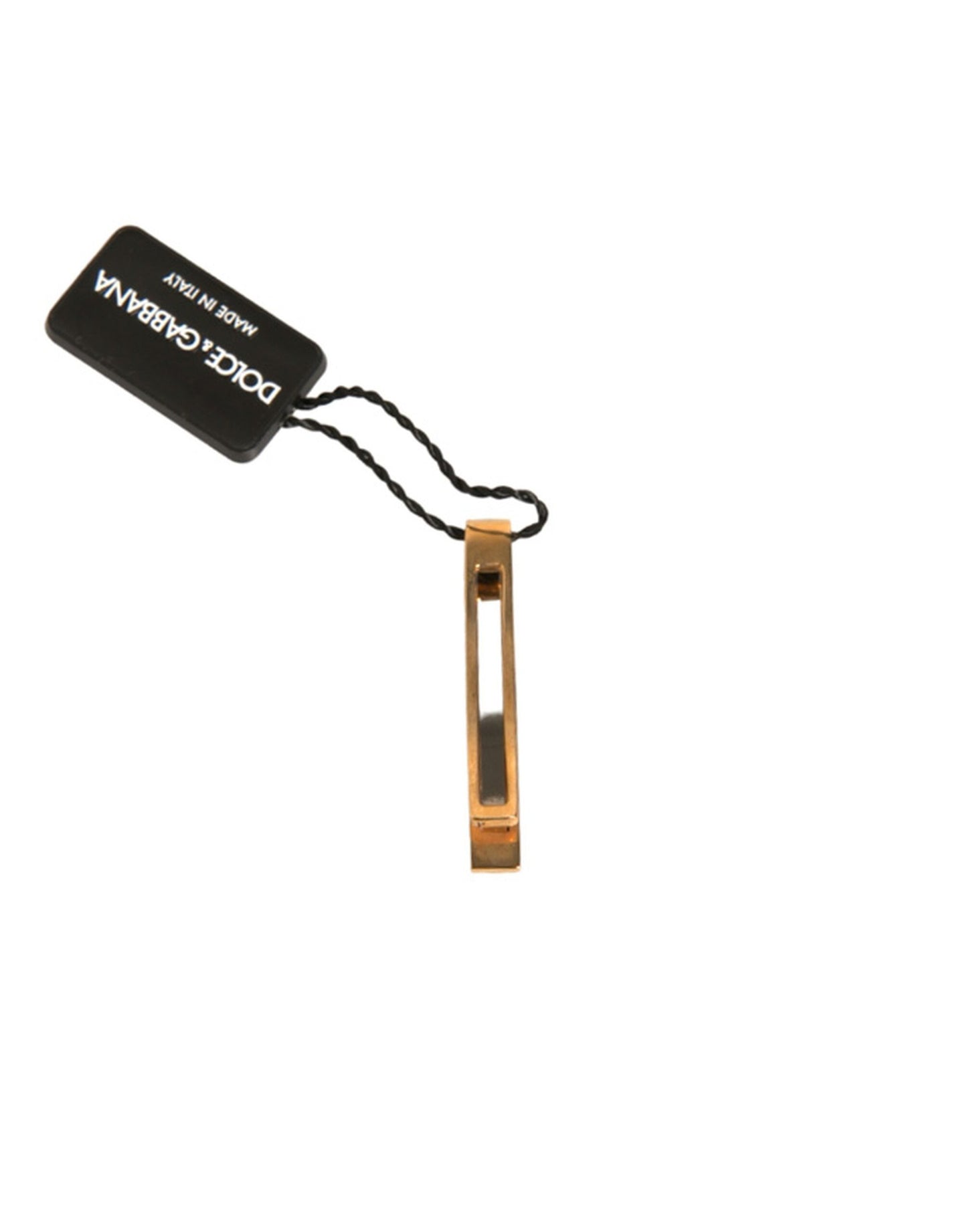 Dolce & Gabbana Krawattenklammer aus goldfarbenem Messing mit Kristallen