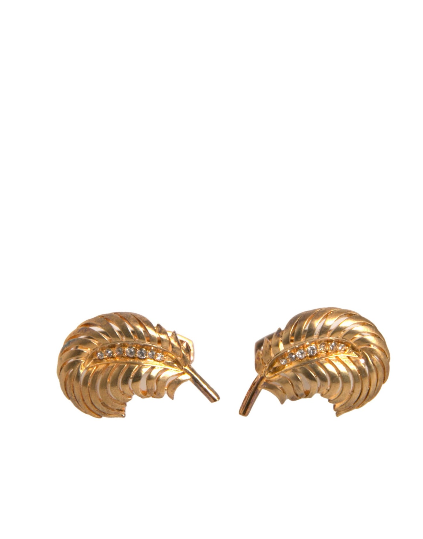 Dolce & Gabbana Manschettenknopf aus 925er Sterlingsilber mit Kristallblatt