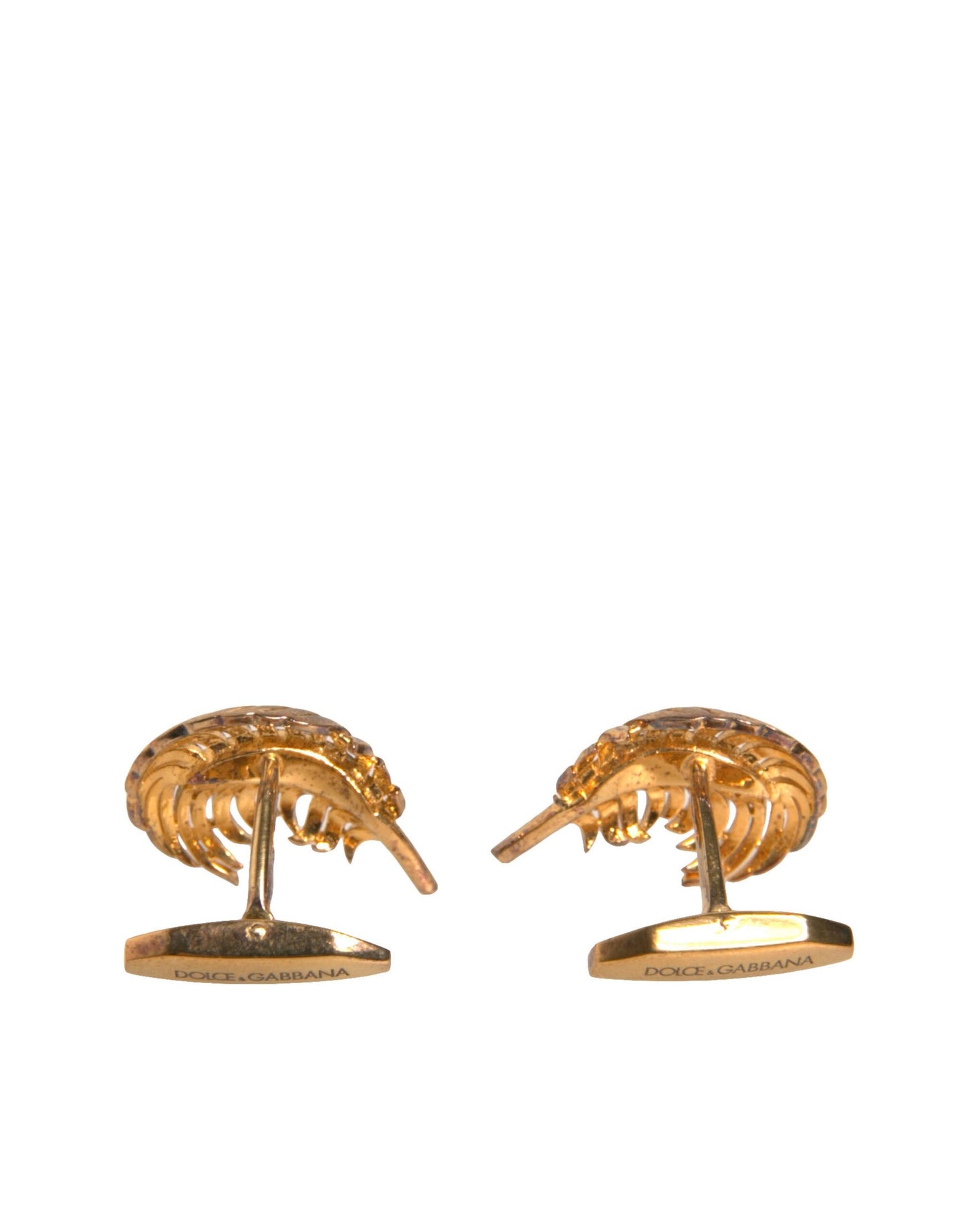 Dolce & Gabbana Manschettenknopf aus 925er Sterlingsilber mit Kristallblatt
