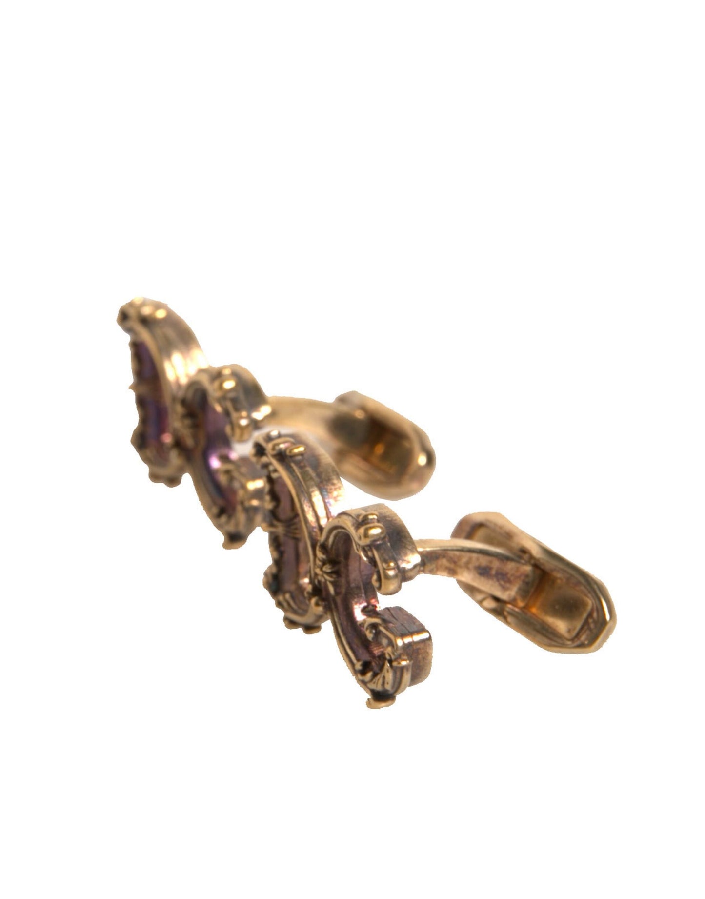 Dolce & Gabbana – Manschettenknopf aus 925er Sterlingsilber mit DG-Logo, goldfarben