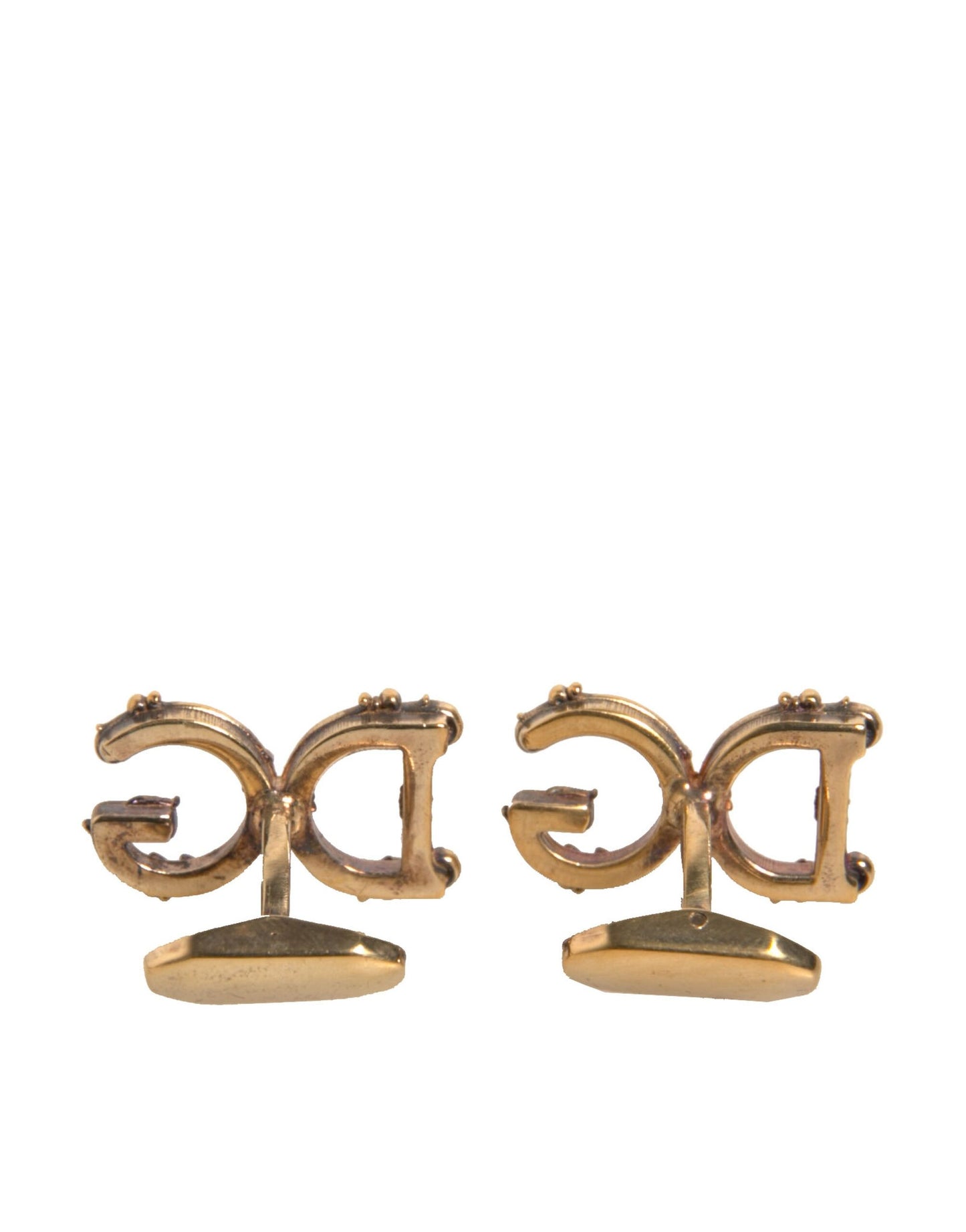 Dolce & Gabbana – Manschettenknopf aus 925er Sterlingsilber mit DG-Logo, goldfarben