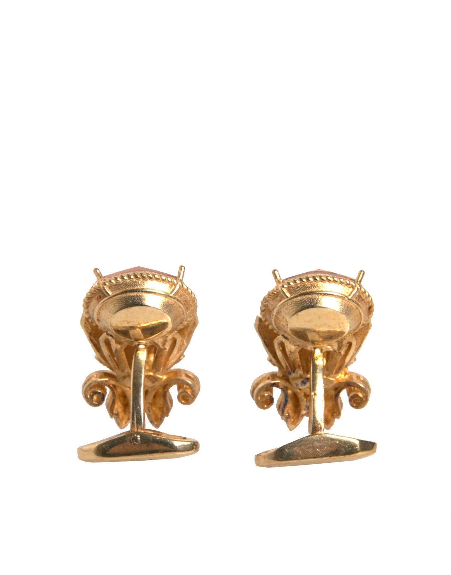 Dolce & Gabbana – Manschettenknopf aus 925er Sterlingsilber mit Kristallen, goldfarben