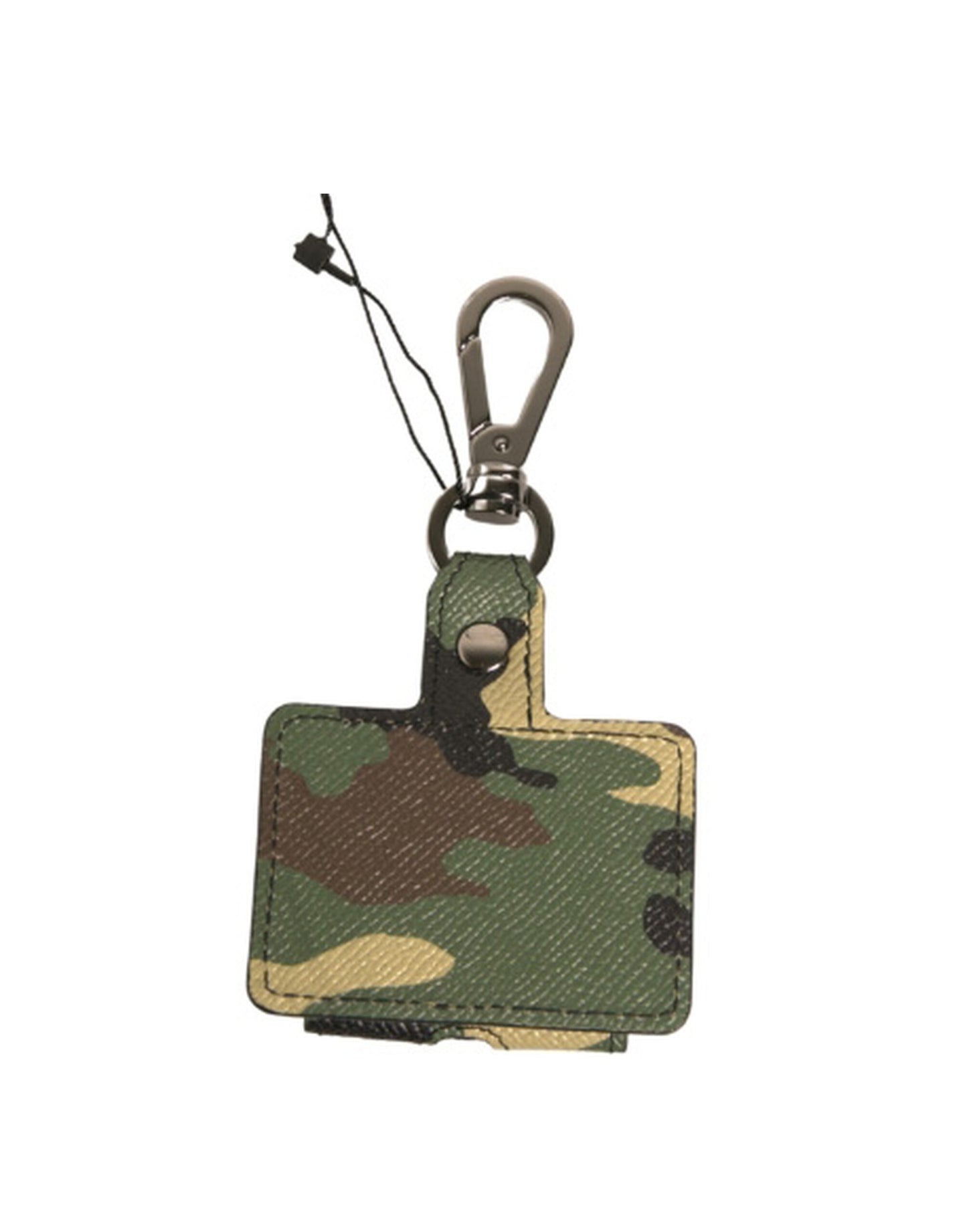 Dolce & Gabbana – Airpods-Hülle aus mehrfarbigem Camouflage-Leder und Metall
