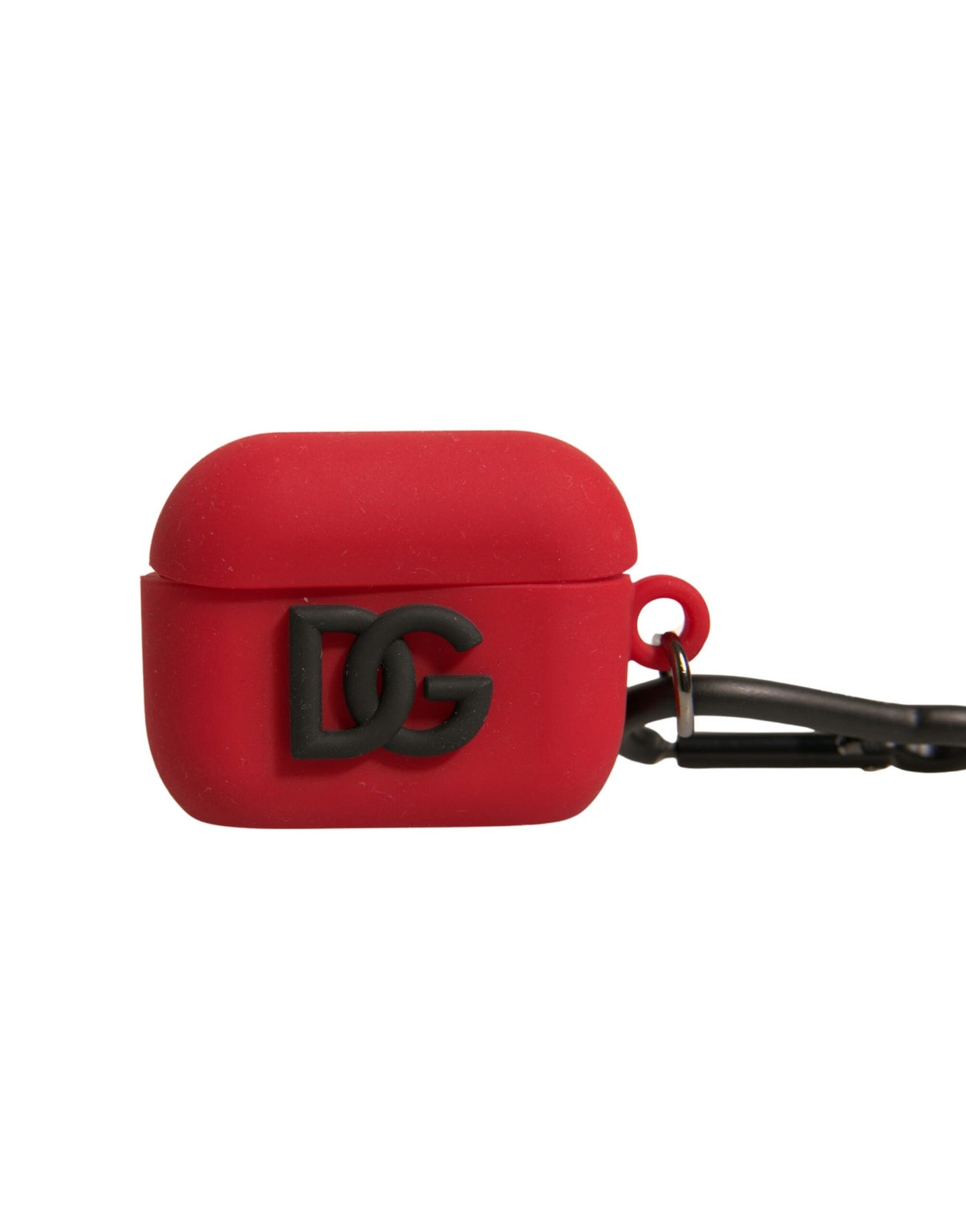 Dolce & Gabbana – Rote Airpods-Hülle aus Silikonkautschuk mit Logoprägung