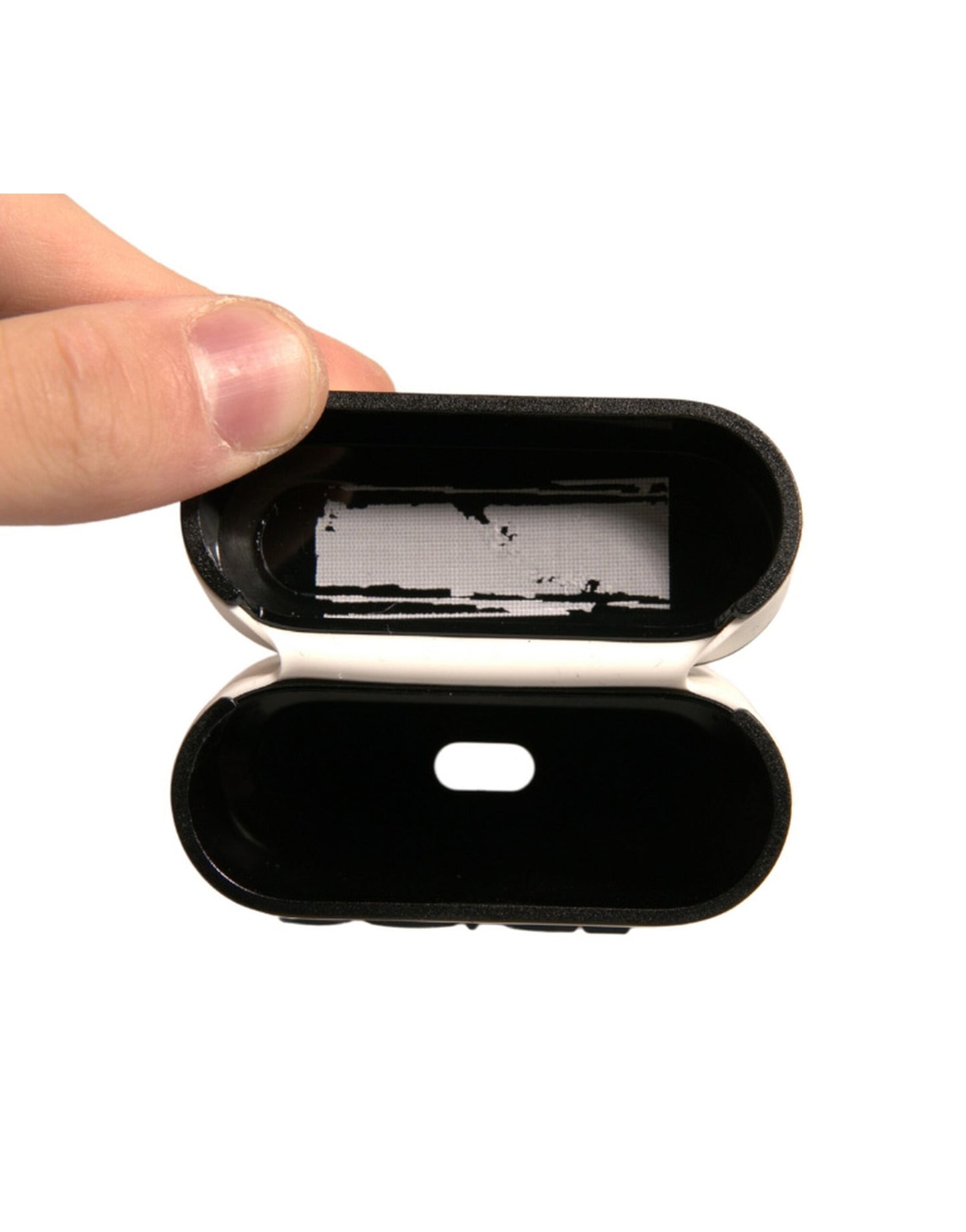 Dolce & Gabbana – Airpods-Hülle aus weißem PVC mit geprägtem Logo