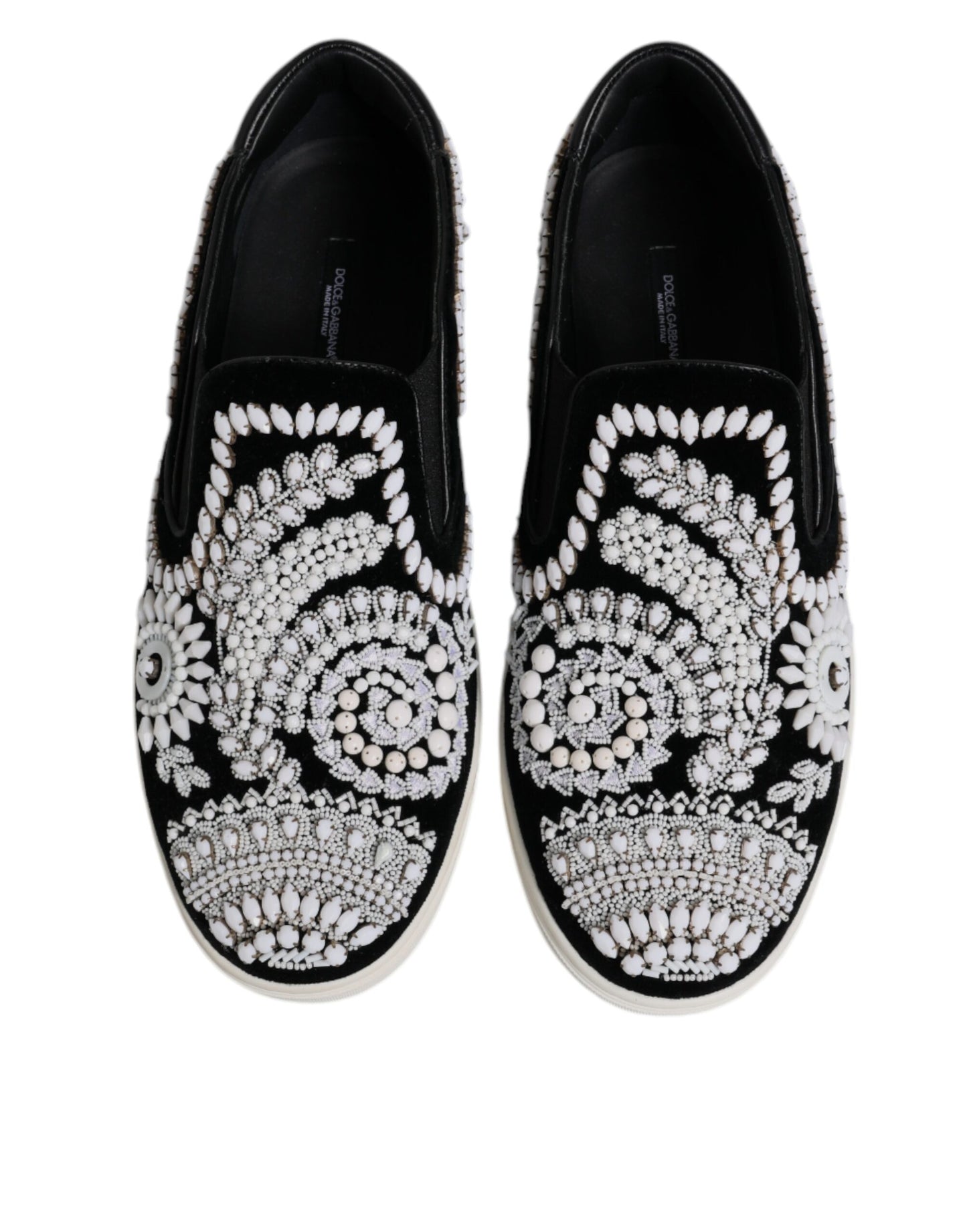 Dolce & Gabbana – London – Schwarze Slipper für Herren mit Verzierung