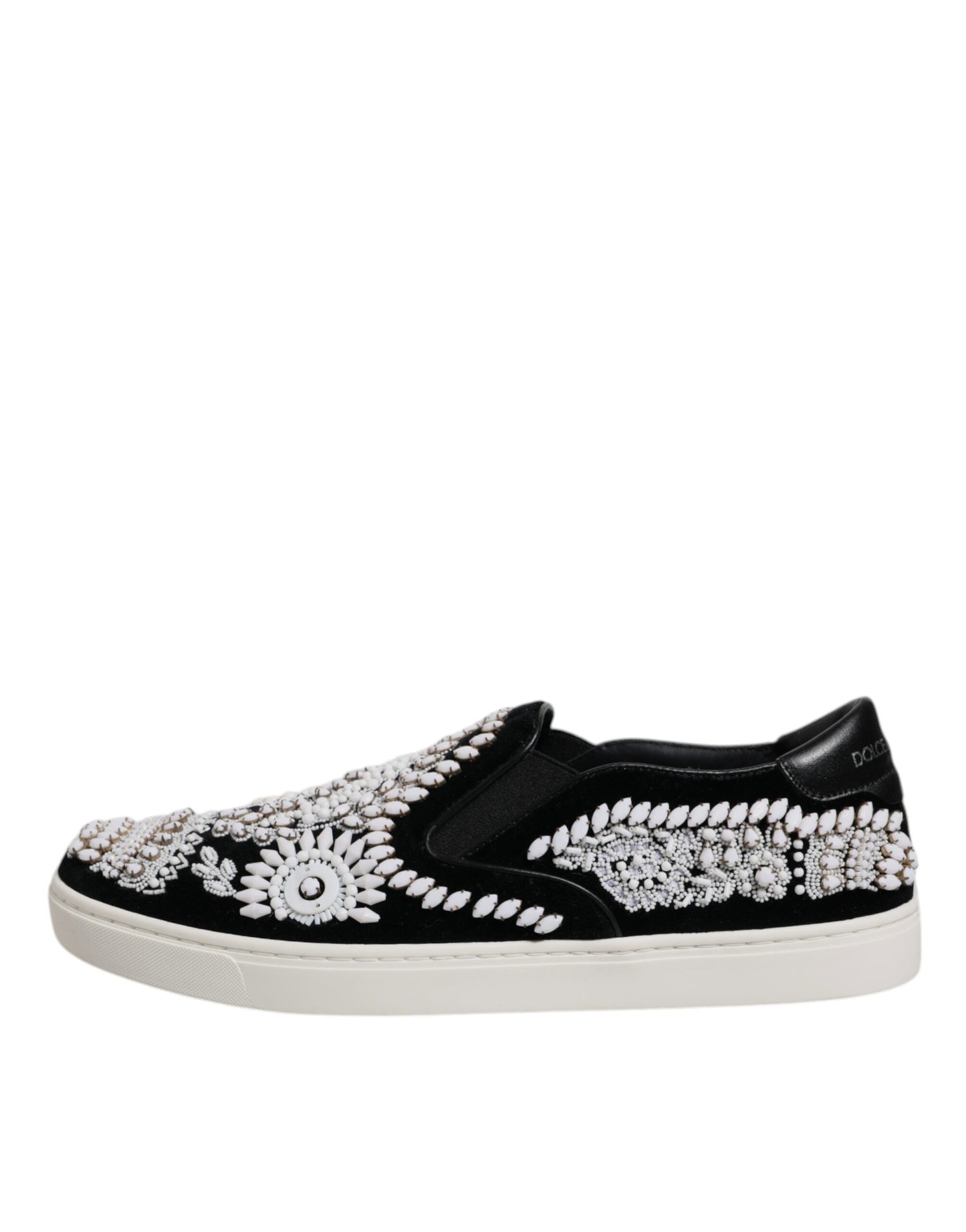 Dolce & Gabbana – London – Schwarze Slipper für Herren mit Verzierung