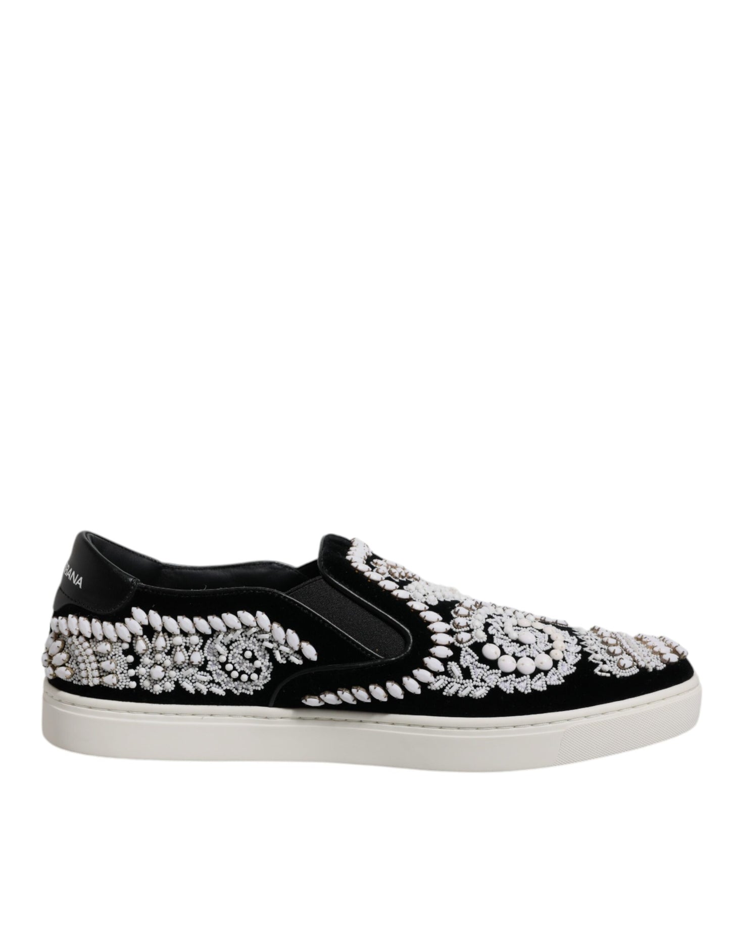 Dolce & Gabbana – London – Schwarze Slipper für Herren mit Verzierung