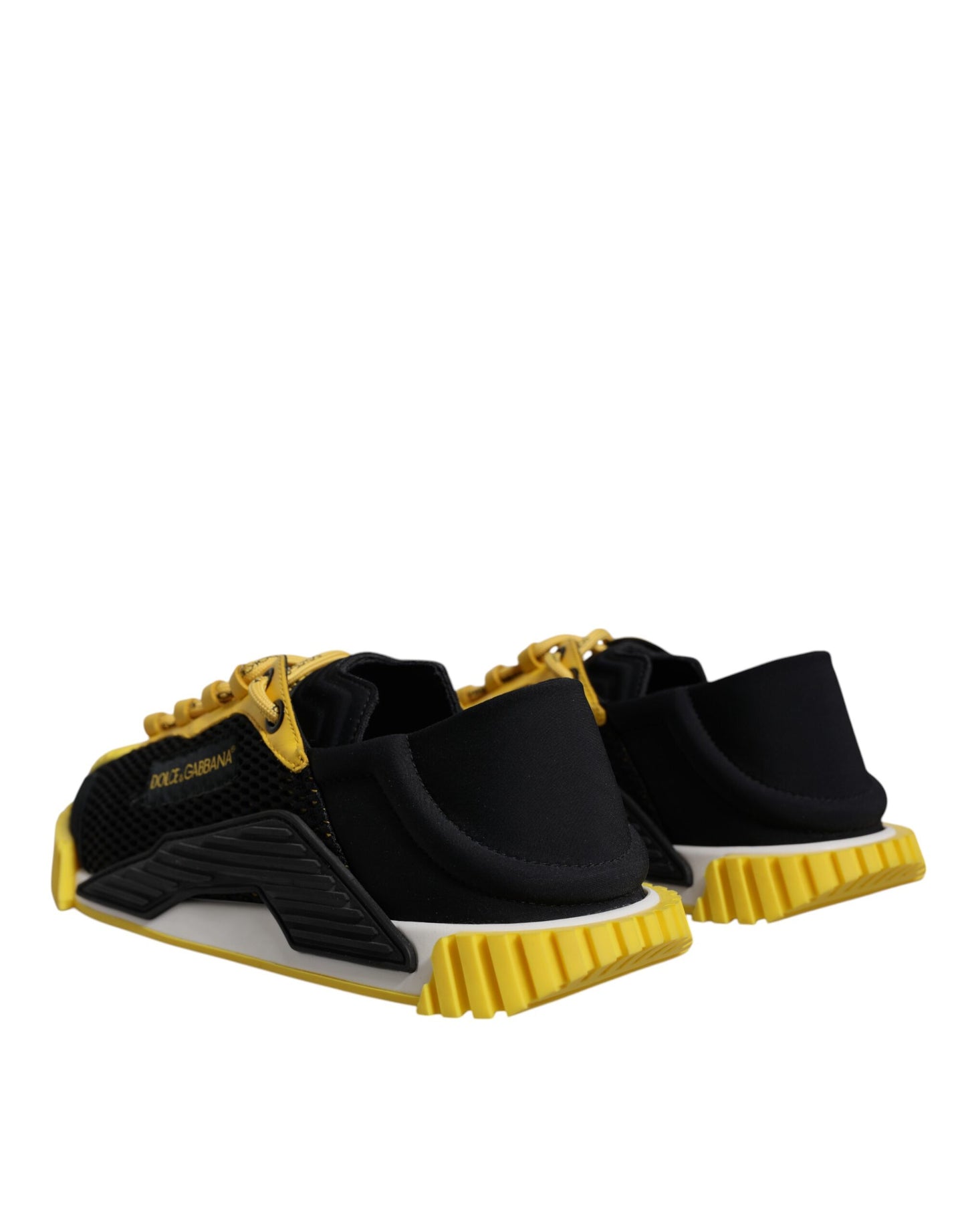 Dolce & Gabbana Schwarz Gelb Low Top NS1 Sneakers Schuhe