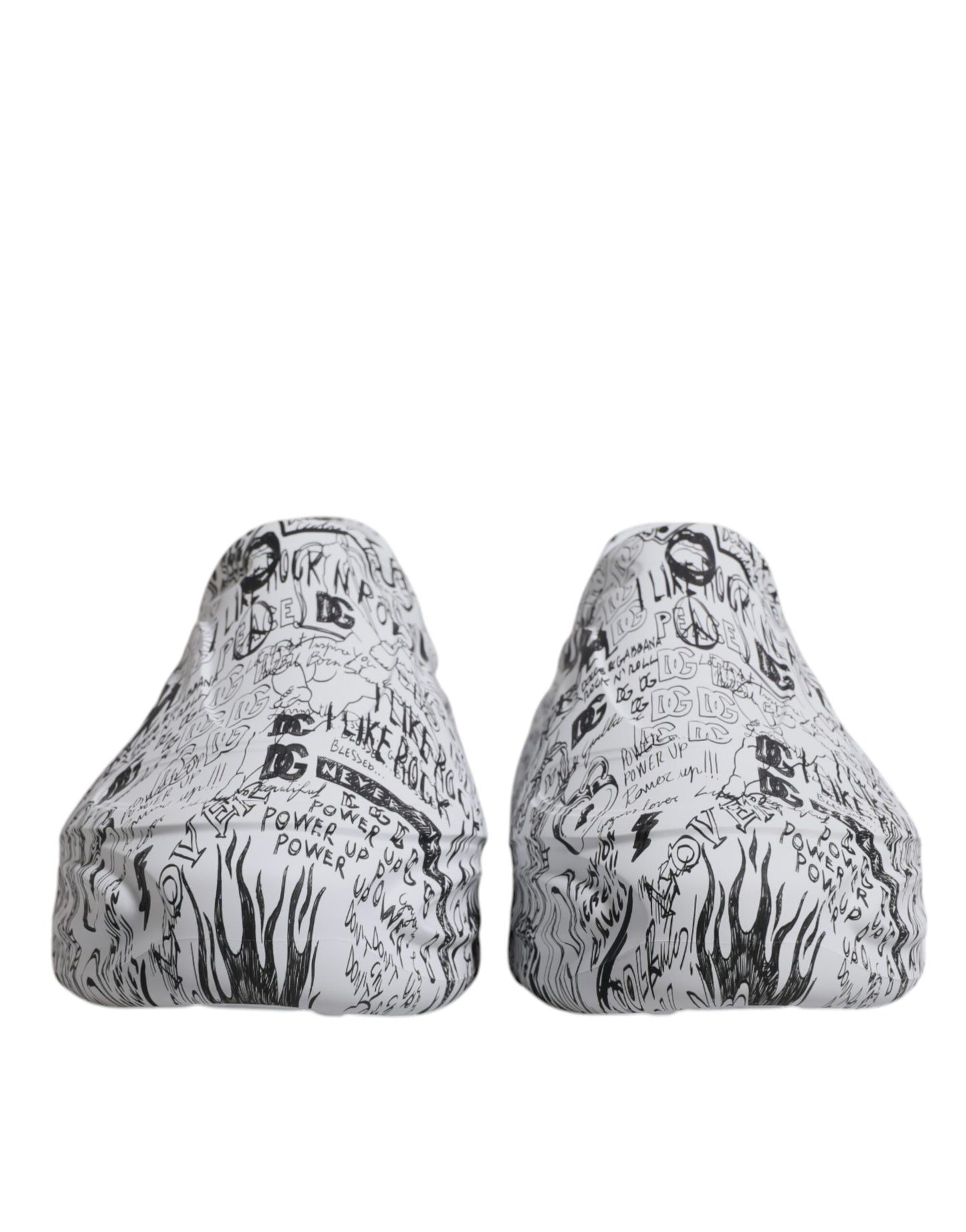 Dolce & Gabbana Daymaster Sneakers in Weiß und Schwarz mit Graffiti-Motiv