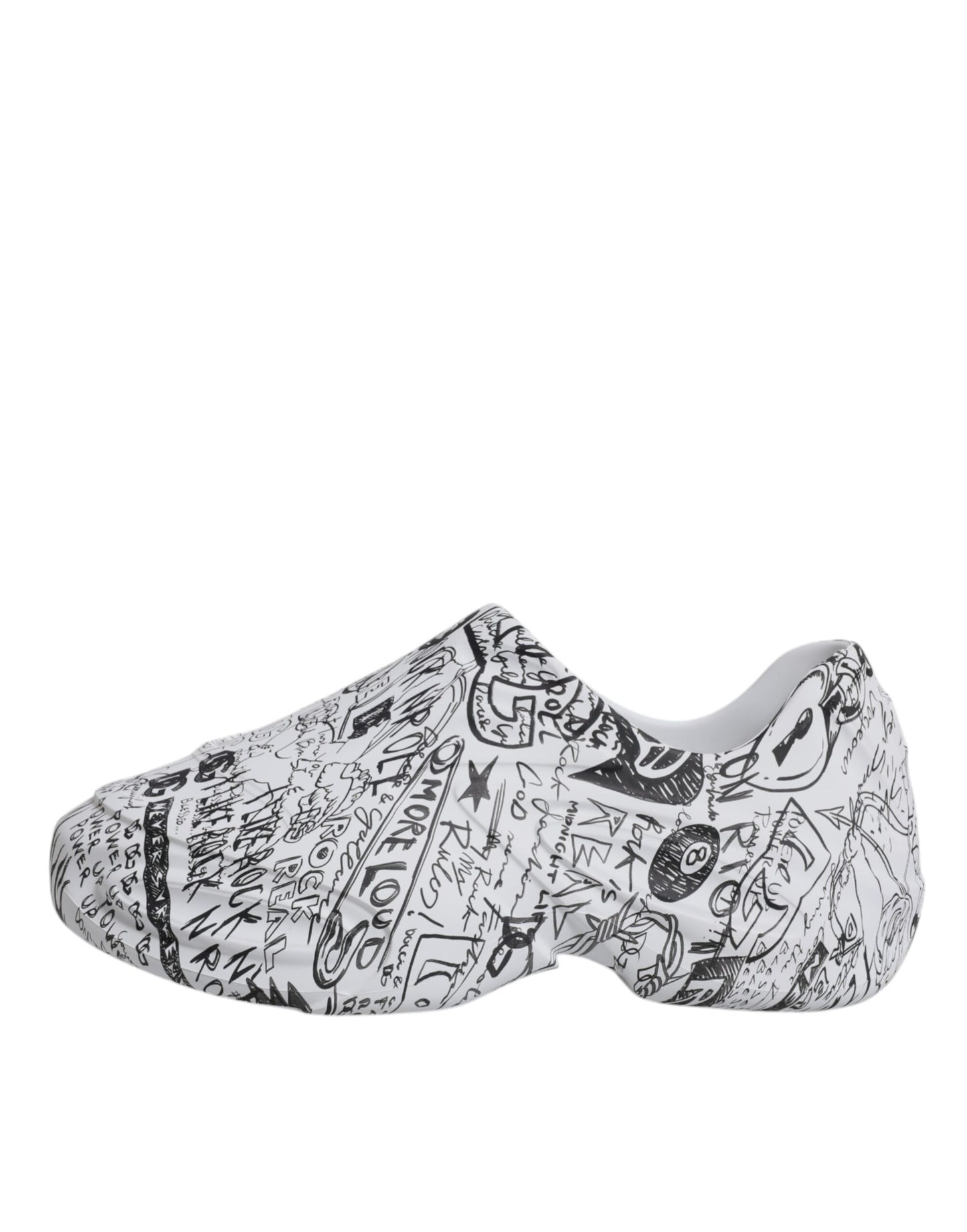 Dolce & Gabbana Daymaster Sneakers in Weiß und Schwarz mit Graffiti-Motiv