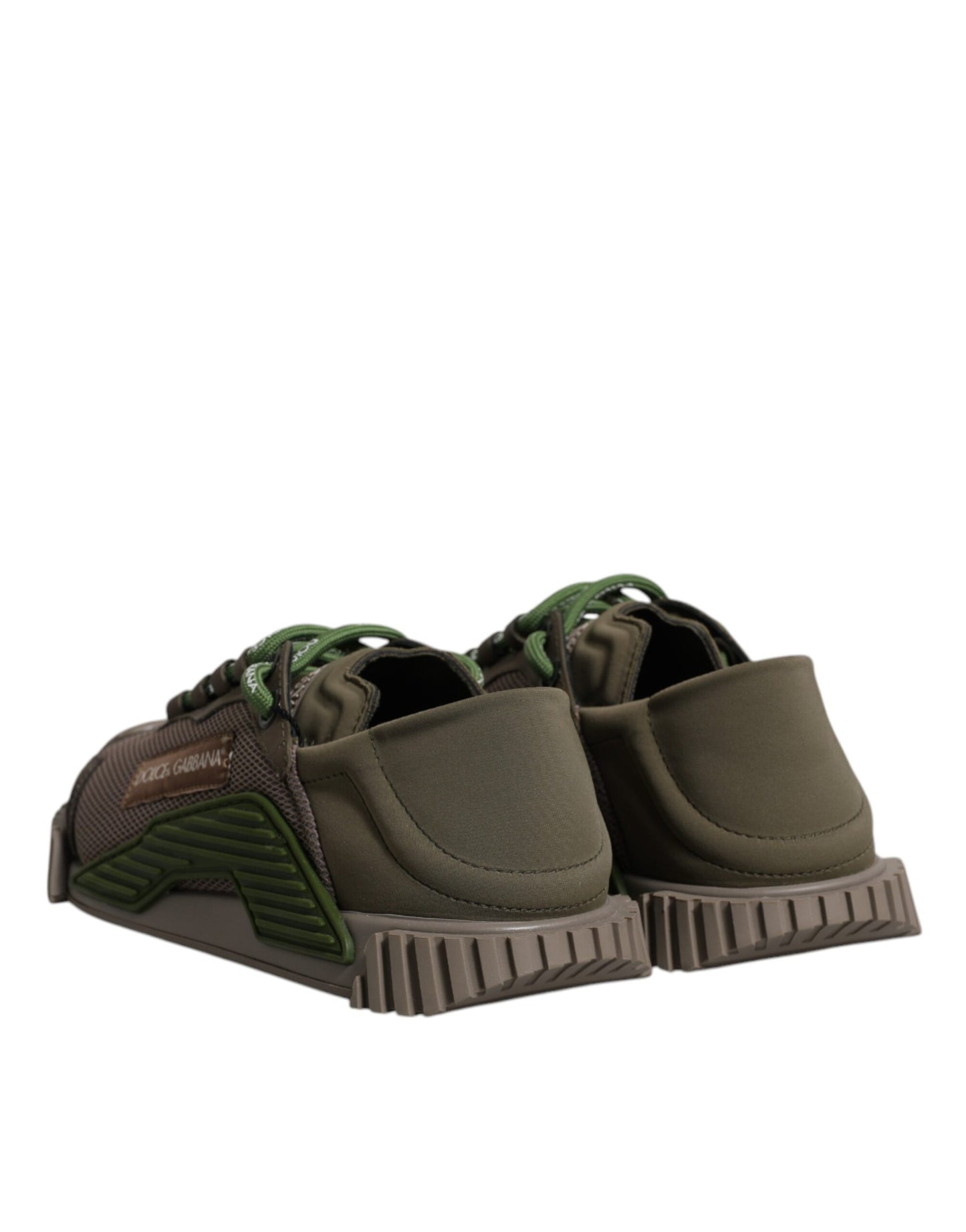 Dolce & Gabbana Army Green Low Top NS1 Herren Sneakers Schuhe