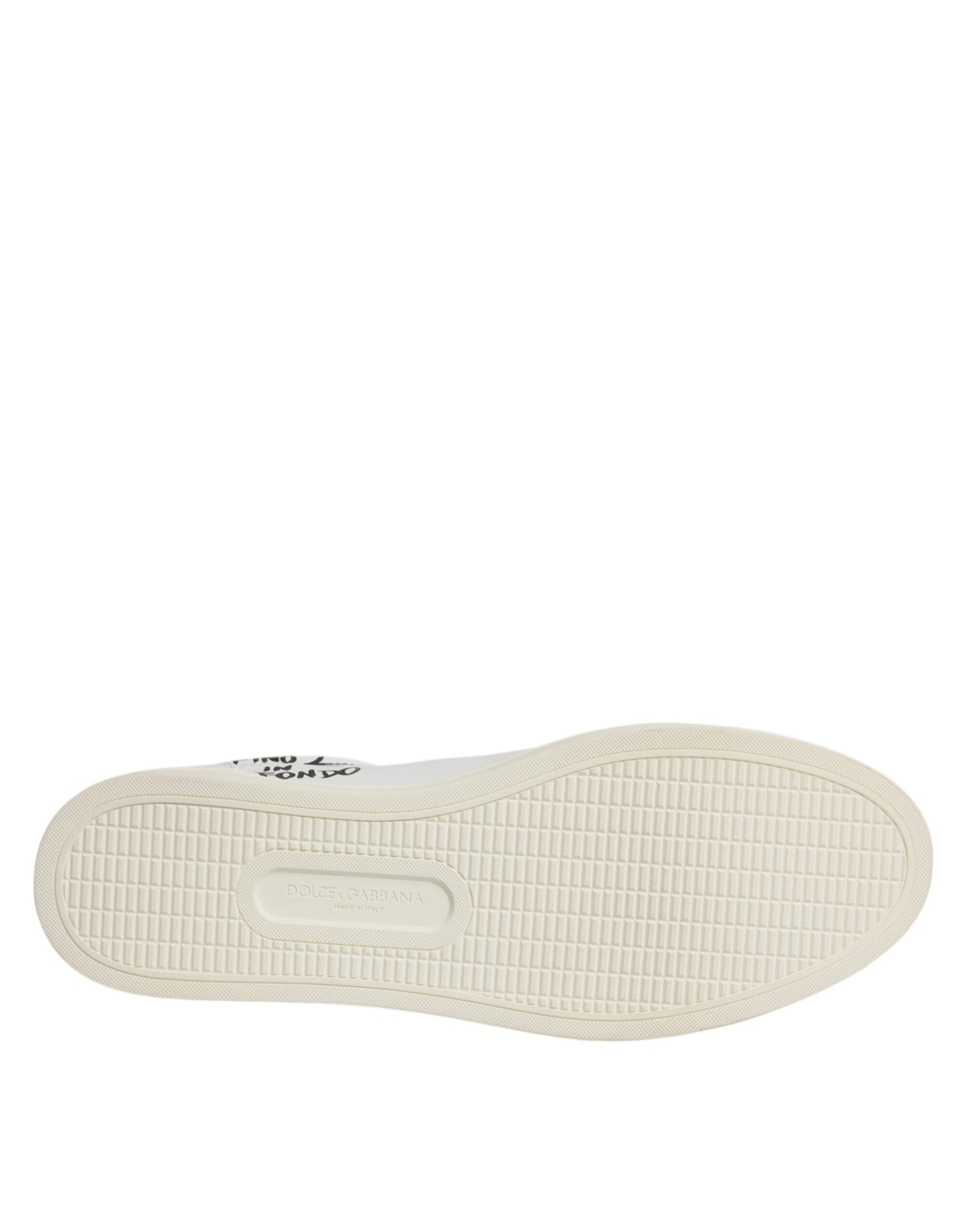 Dolce & Gabbana Weiße Leder Milano Low Top Sneakers Schuhe