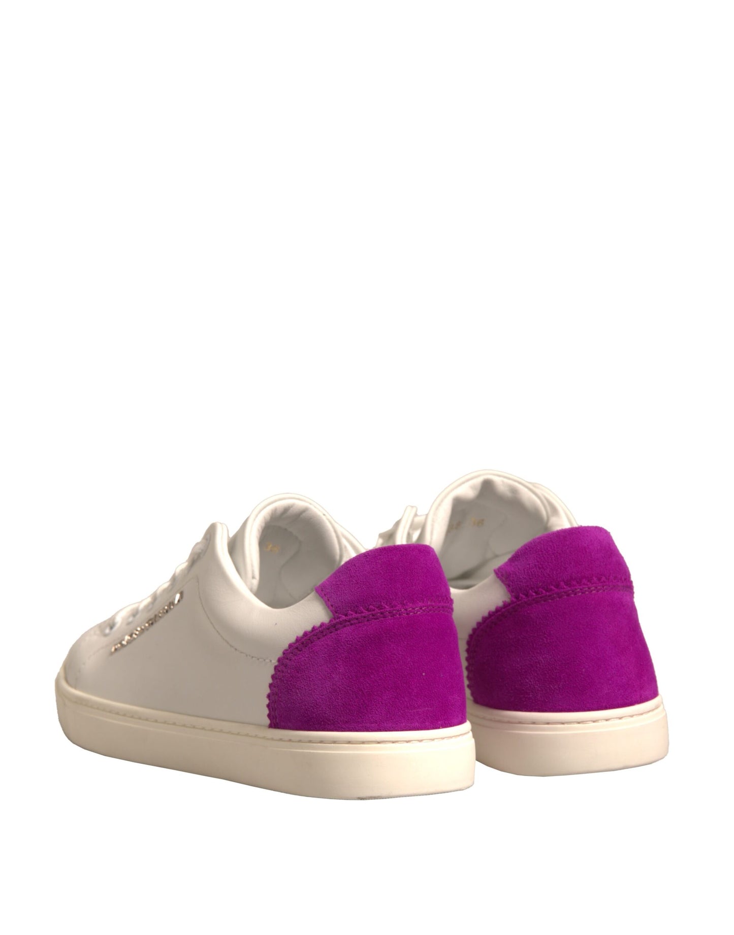 Dolce & Gabbana Weiße Wildleder Low Top Sneakers Schuhe