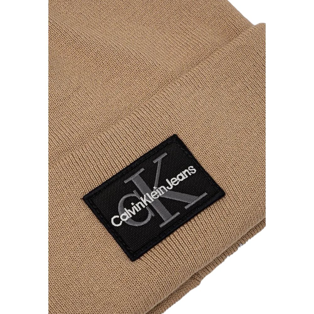 Calvin Klein Jeans – Baseballmütze aus Baumwolle in Beige