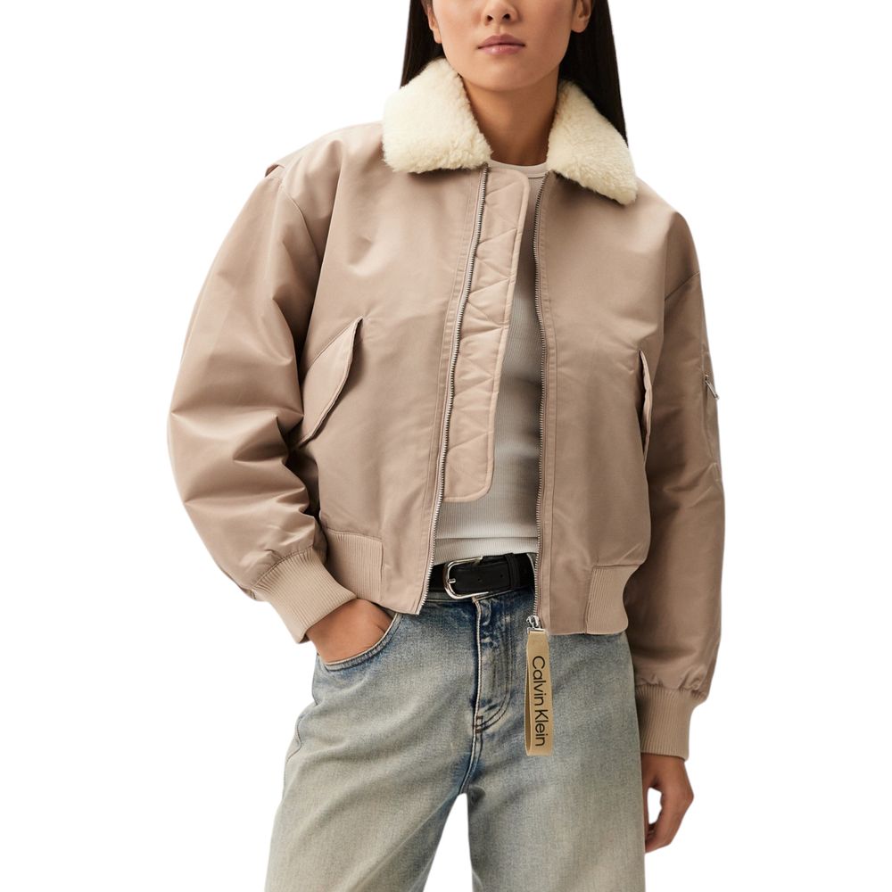 Calvin Klein Jeans Beige Polyester Jacken & Mäntel