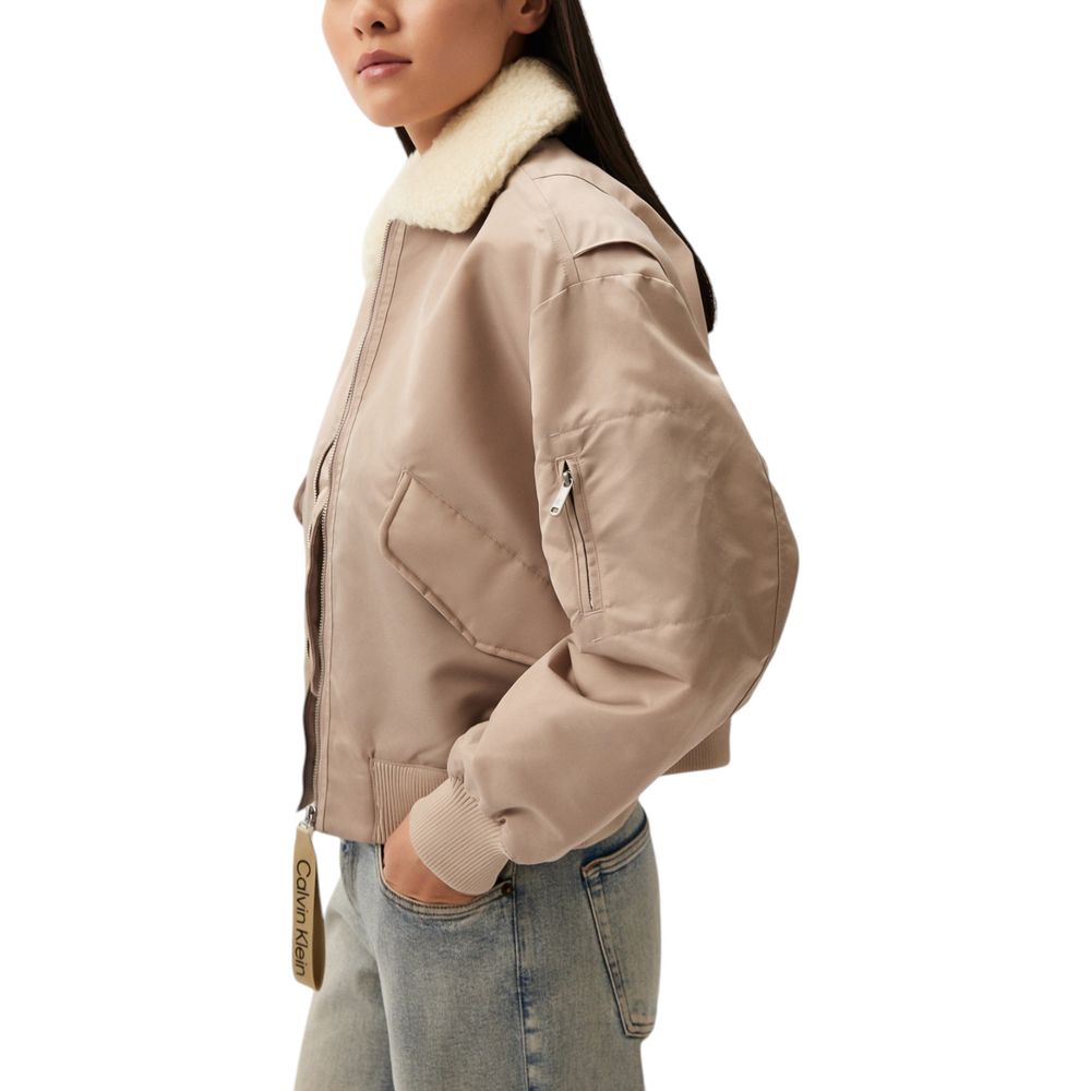 Calvin Klein Jeans Beige Polyester Jacken & Mäntel