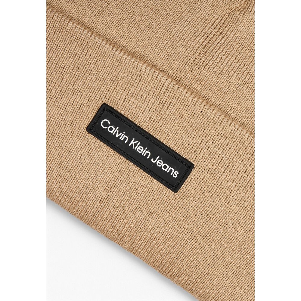 Calvin Klein Jeans – Baseballkappe aus recyceltem Polyester in Beige