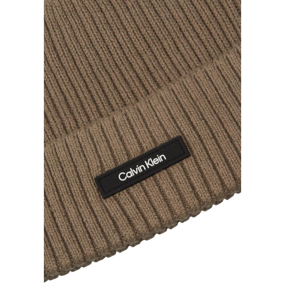 Calvin Klein – Baseballmütze aus Bio-Baumwolle in Beige