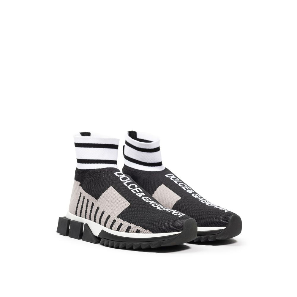 Dolce & Gabbana – Schwarzer Stoff-Sneaker