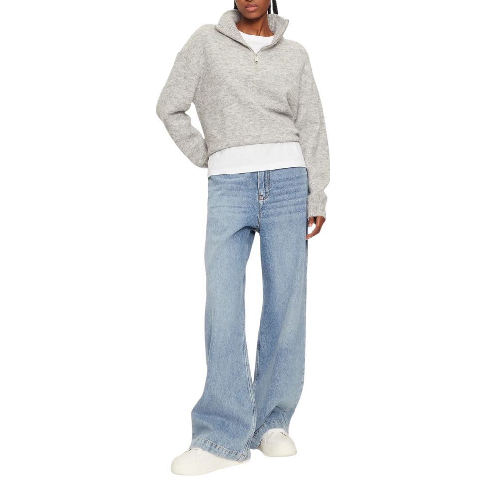 Calvin Klein Jeans – Graue Polyester-Strickjacke