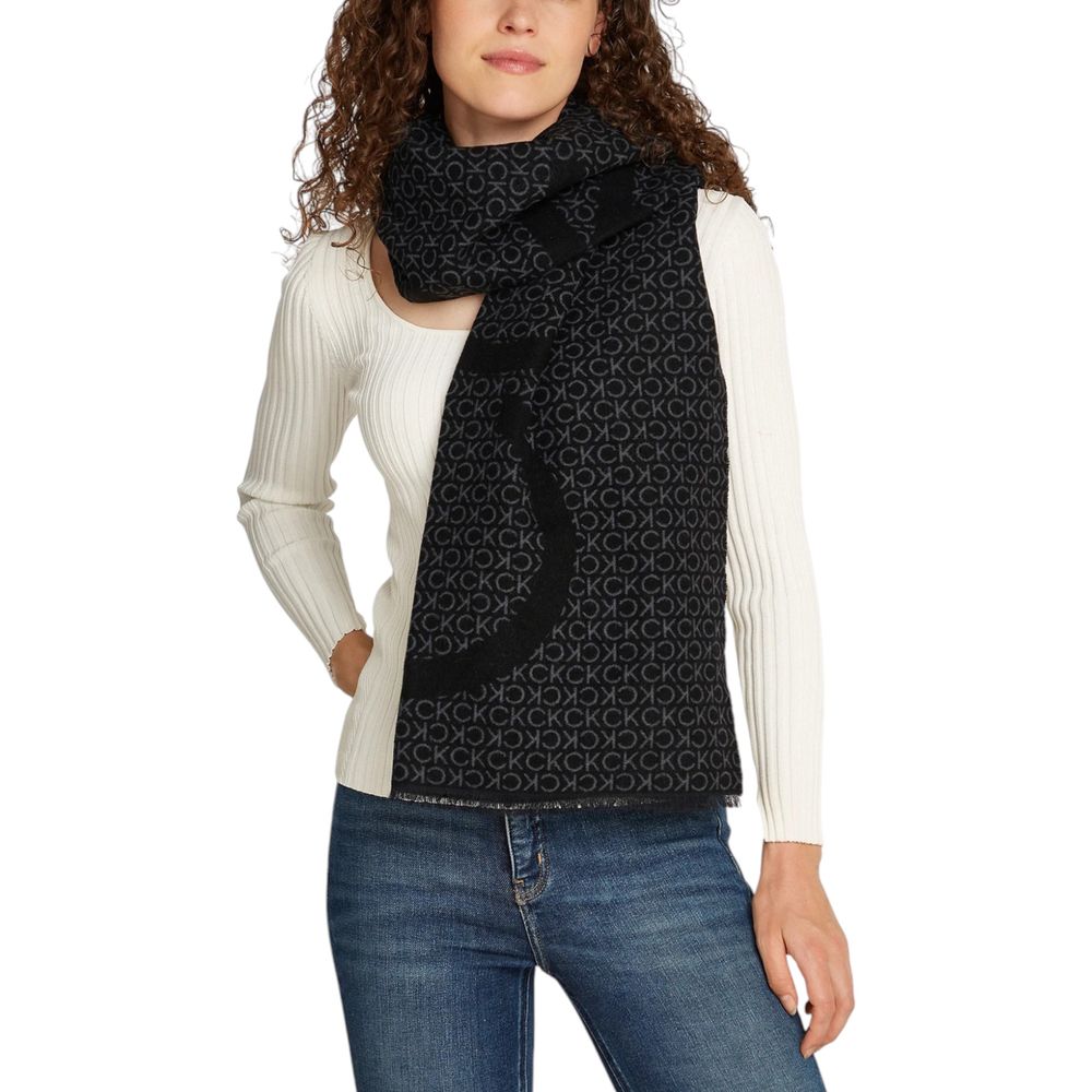 Calvin Klein – Schwarzer Marabu-Schal