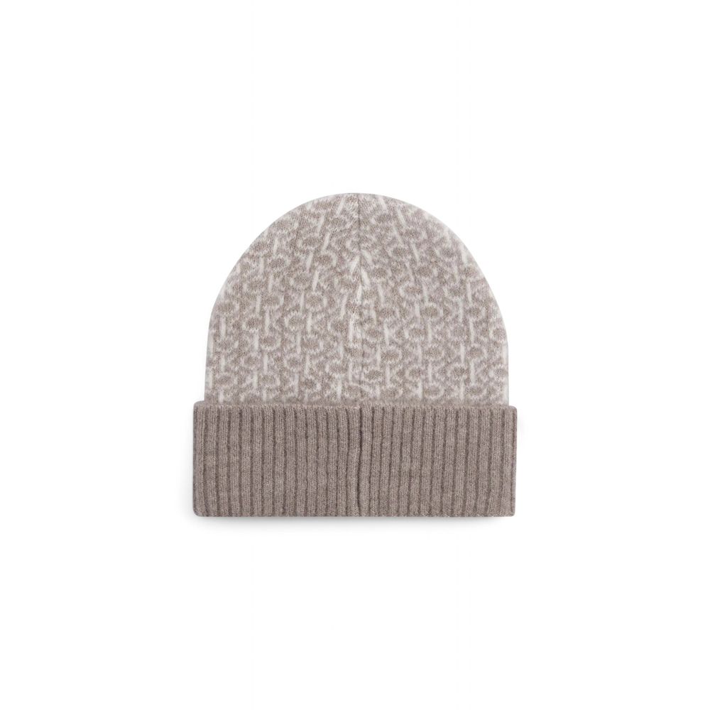 Calvin Klein Beige Alpaka Leder Caps Baseball Cap