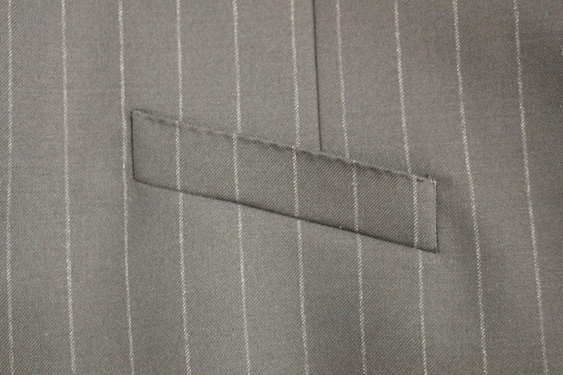 Dolce & Gabbana – Schwarz gestreifte Woll-Cardigan mit Logo