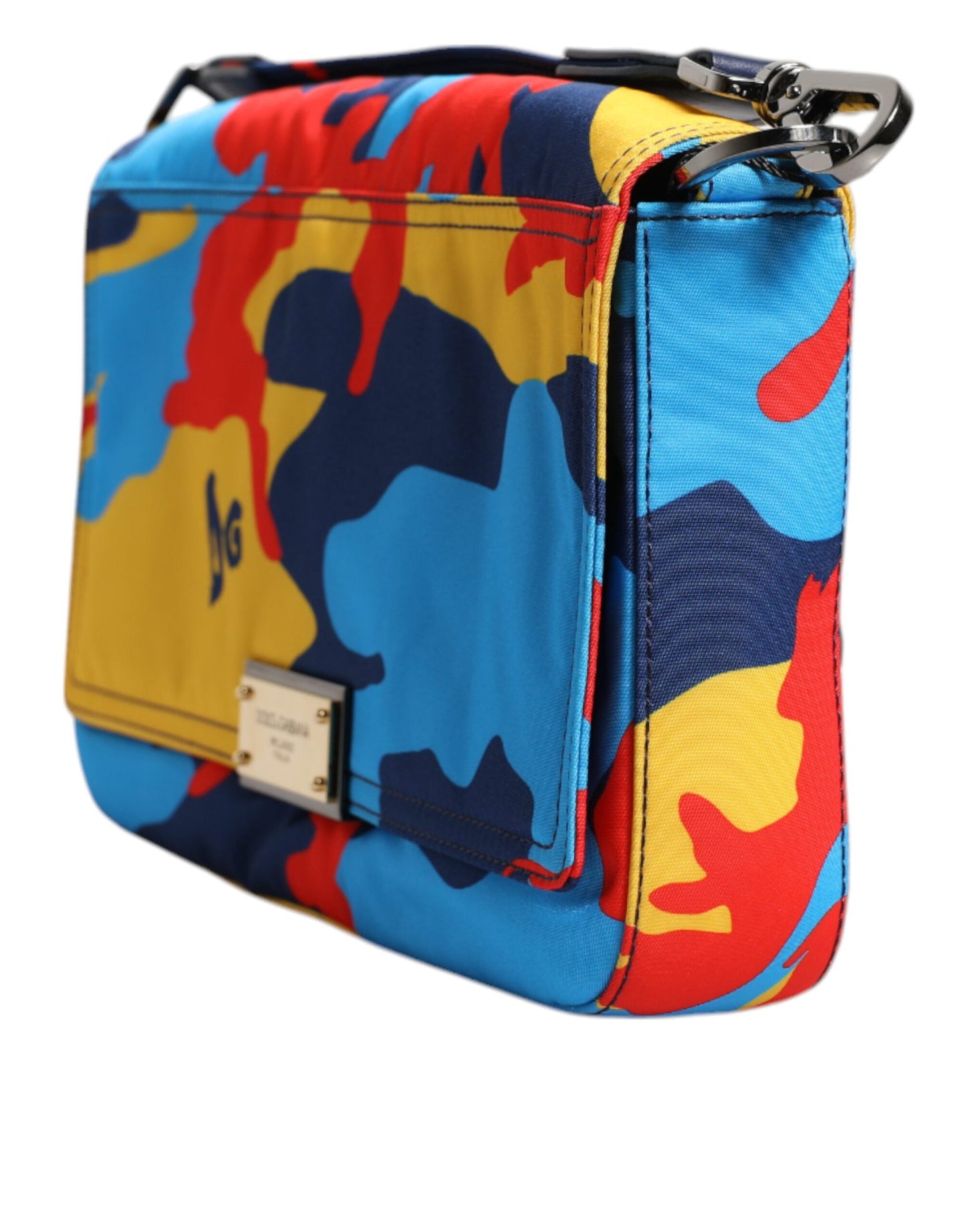 Dolce & Gabbana – Mehrfarbige Umhängetasche aus Nylon mit Camouflage-Muster