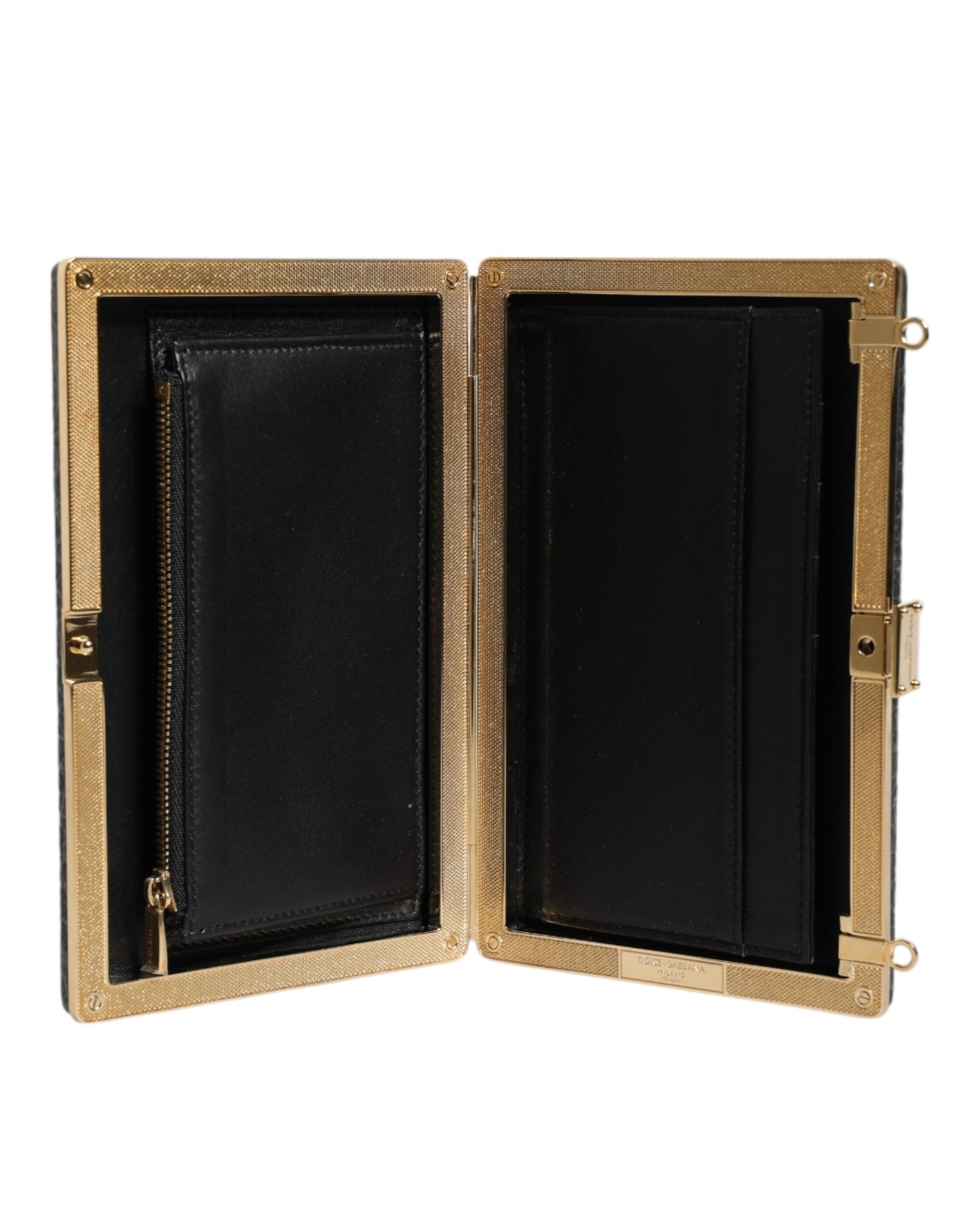 Dolce & Gabbana – Schwarze Clutch aus Leder für den Abend