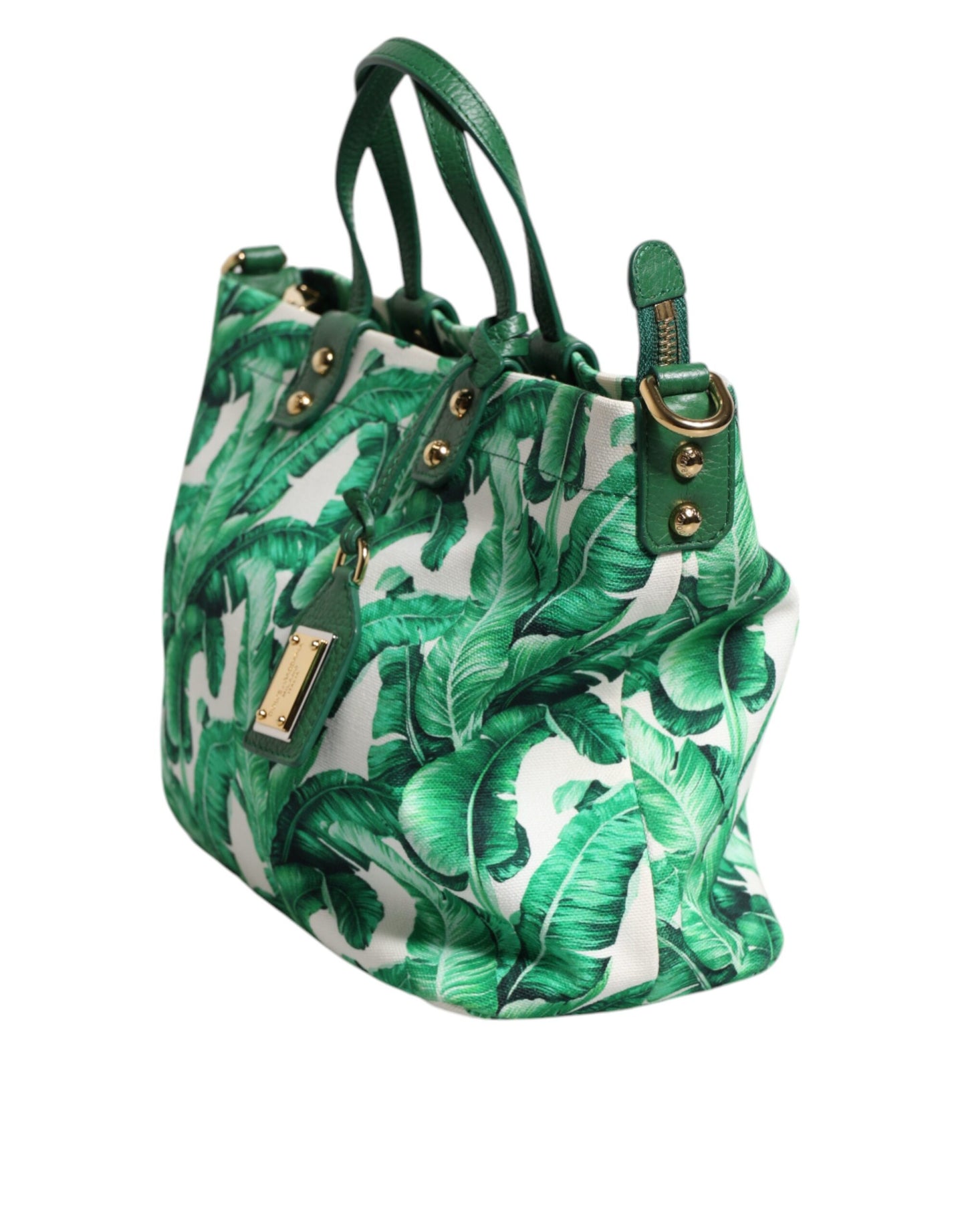 Dolce & Gabbana Grüne Canvas-Tragetasche „Botanischer Garten“ für Damen