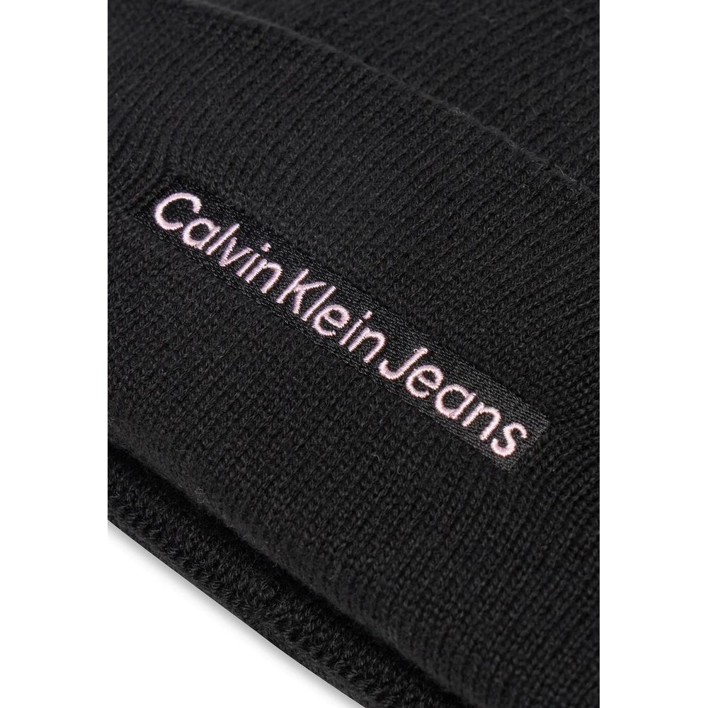 Calvin Klein Jeans – Baseballmütze aus schwarzer Baumwolle