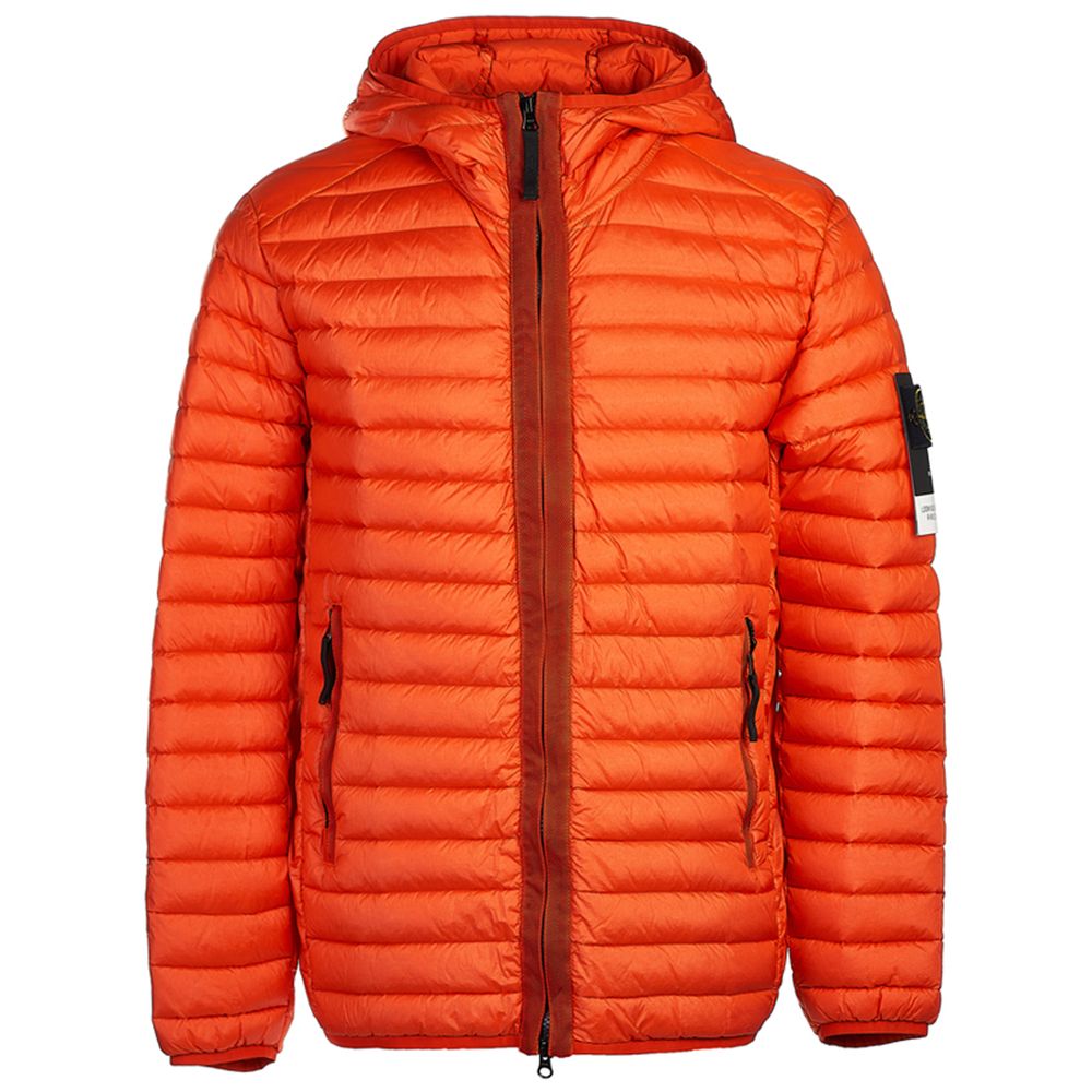 Stone Island – Orangefarbene Nylonjacke