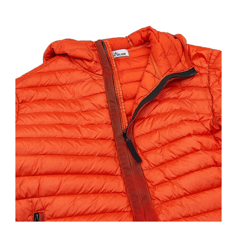 Stone Island – Orangefarbene Nylonjacke