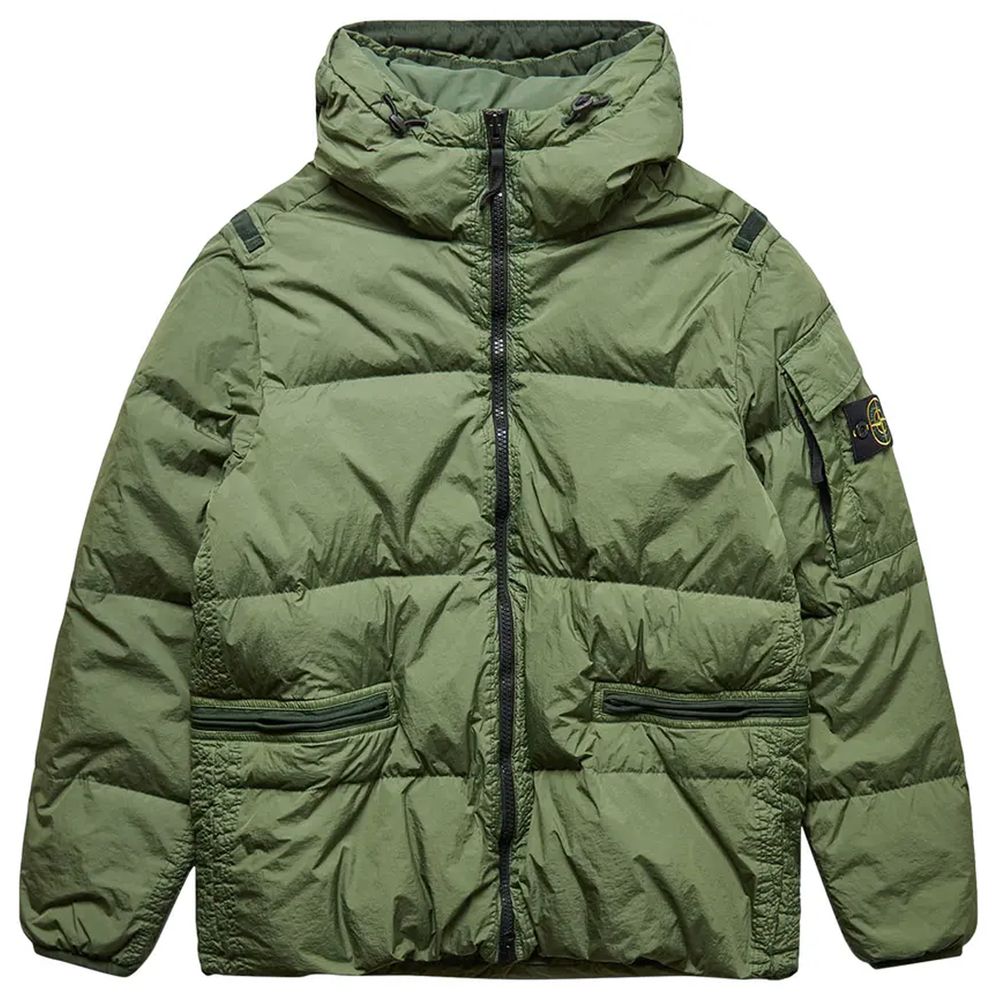 Stone Island Grüne Nylonjacke für Herren