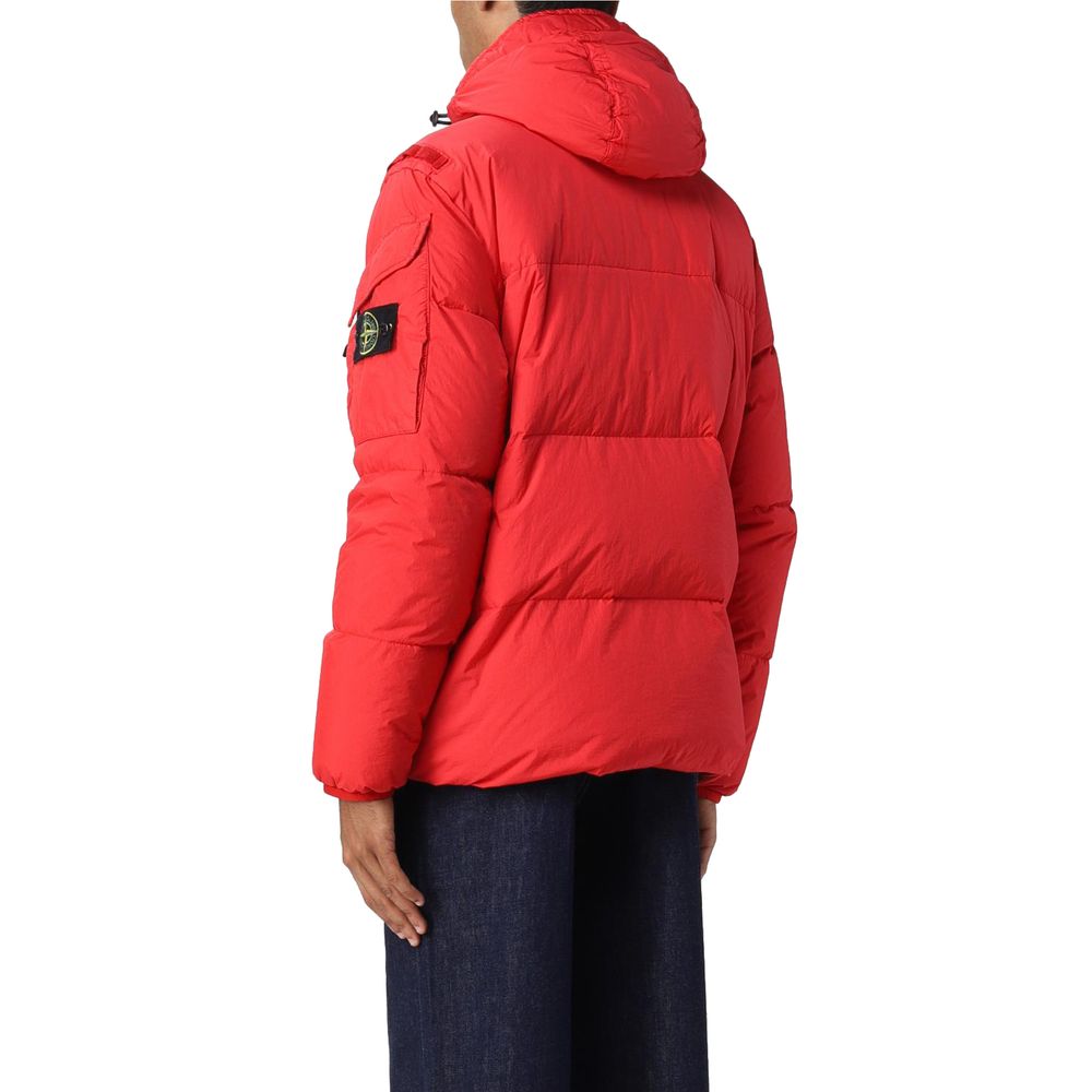 Rote Nylonjacke von Stone Island