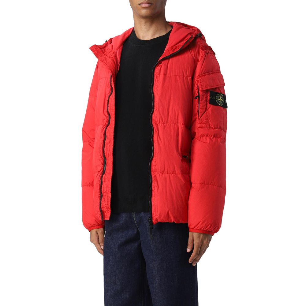 Rote Nylonjacke von Stone Island