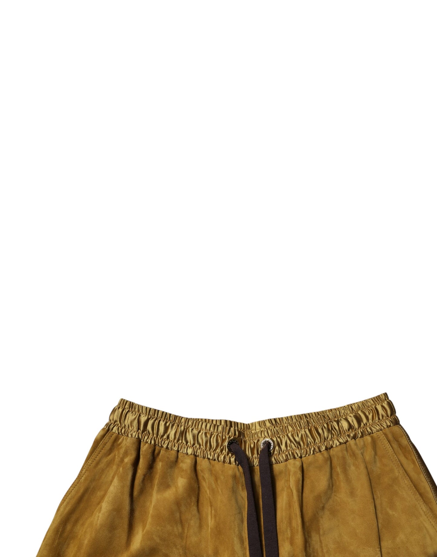 Dolce & Gabbana Braune Bermudashorts aus Lammleder und Wildleder für Herren