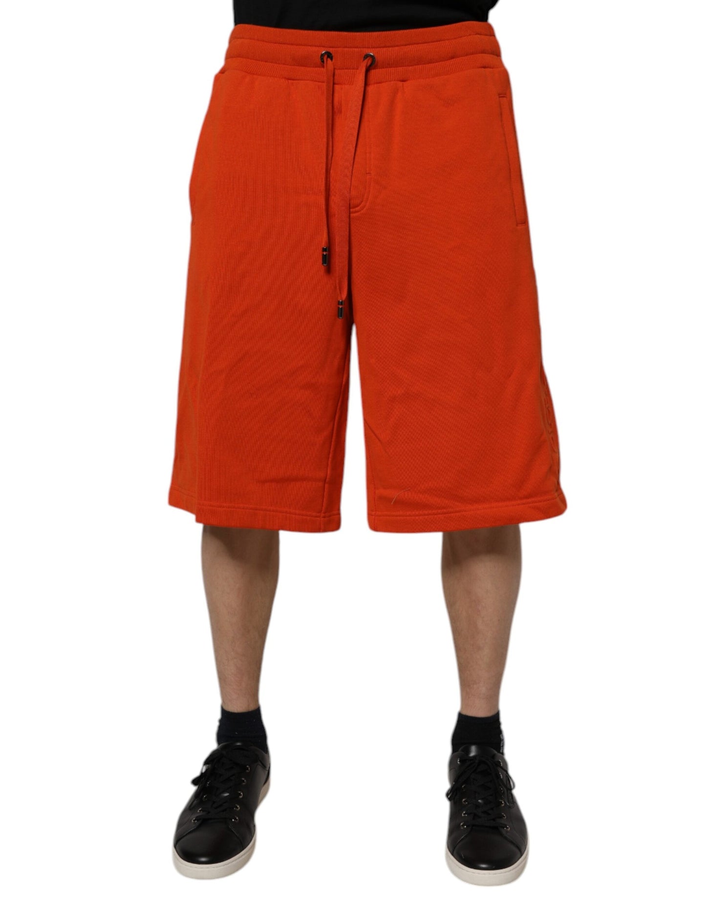Dolce & Gabbana – Rote Bermudashorts aus Baumwollmischung mit mittlerer Taille für Herren